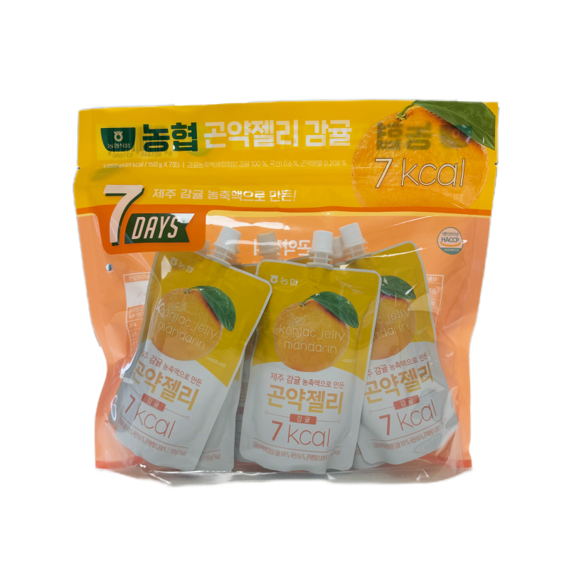 Konjac Jelly Mandariner Smak 7x150g/Förp NH Korea