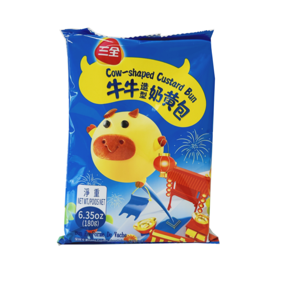 Steamed Bread Filling With Custard in Cow Shape Frozen 180g - SQ China