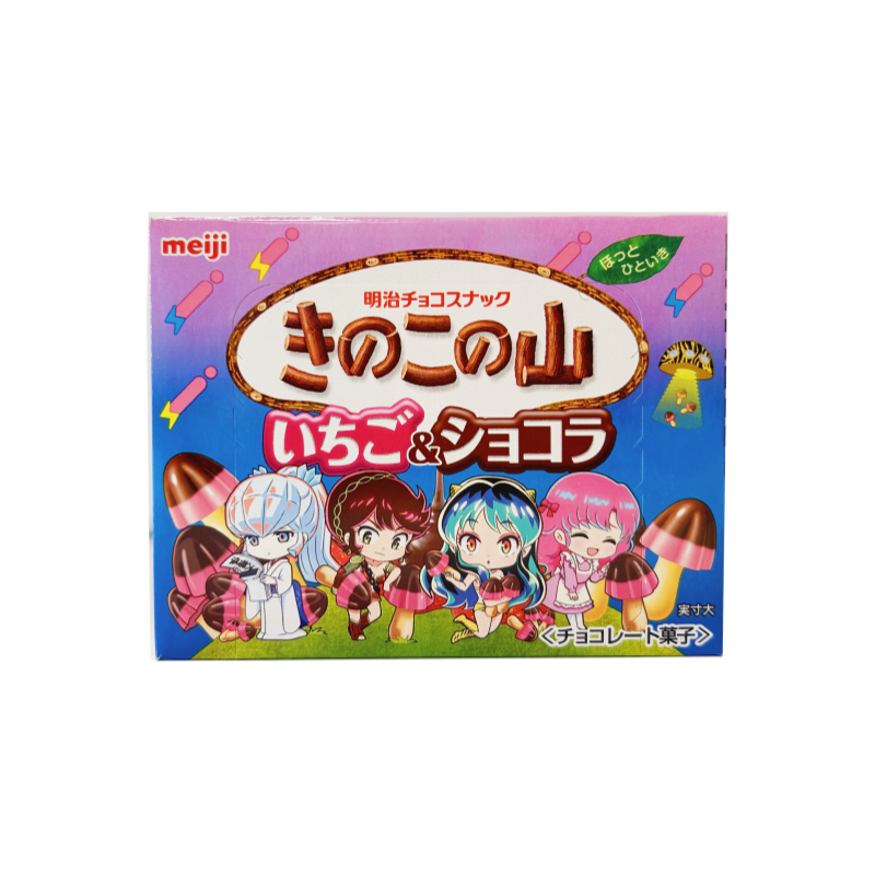 Takenoko No Yama Cookies With Strawberry Ichigo/Chocolate Flavour 64g Meiji Japan