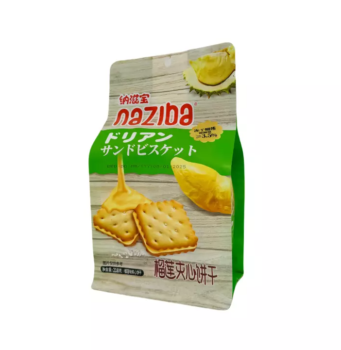 Sandwich Biscuit Durian Flavour 218g Naziba China