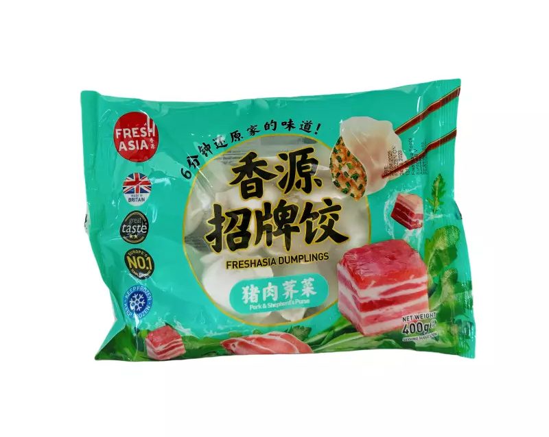 Dumplings Pork/Shepherds Purse Frozen 400g Freshasia China