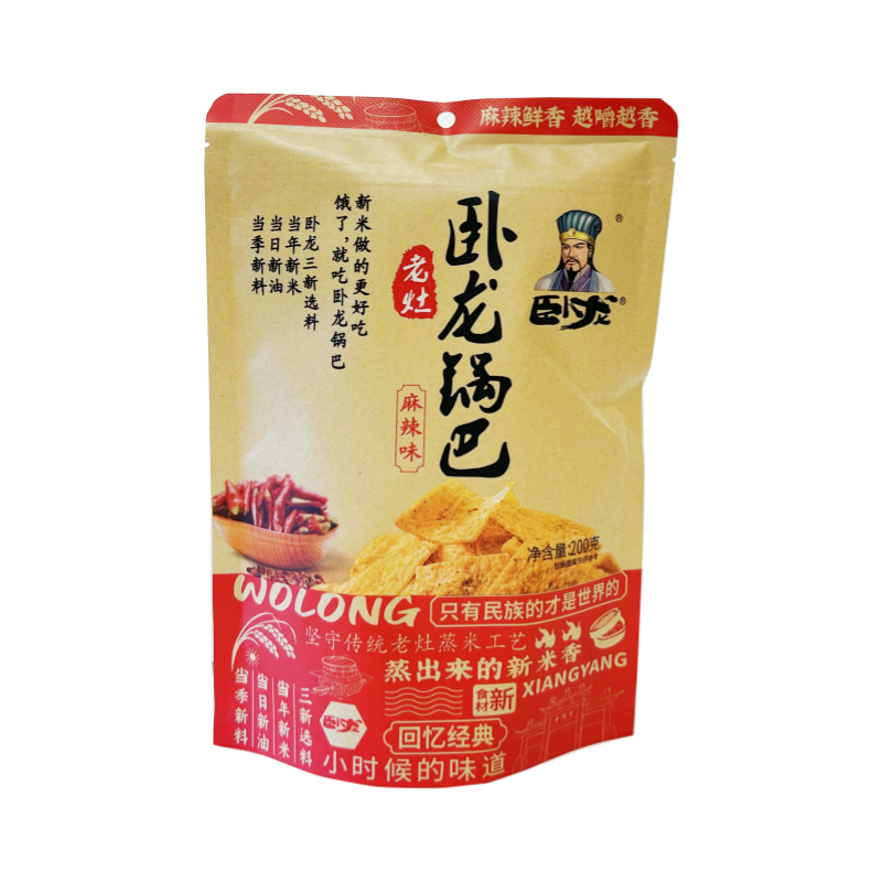 Ris Kracker Hot/Spicy Smak 200g ML Wolong Kina