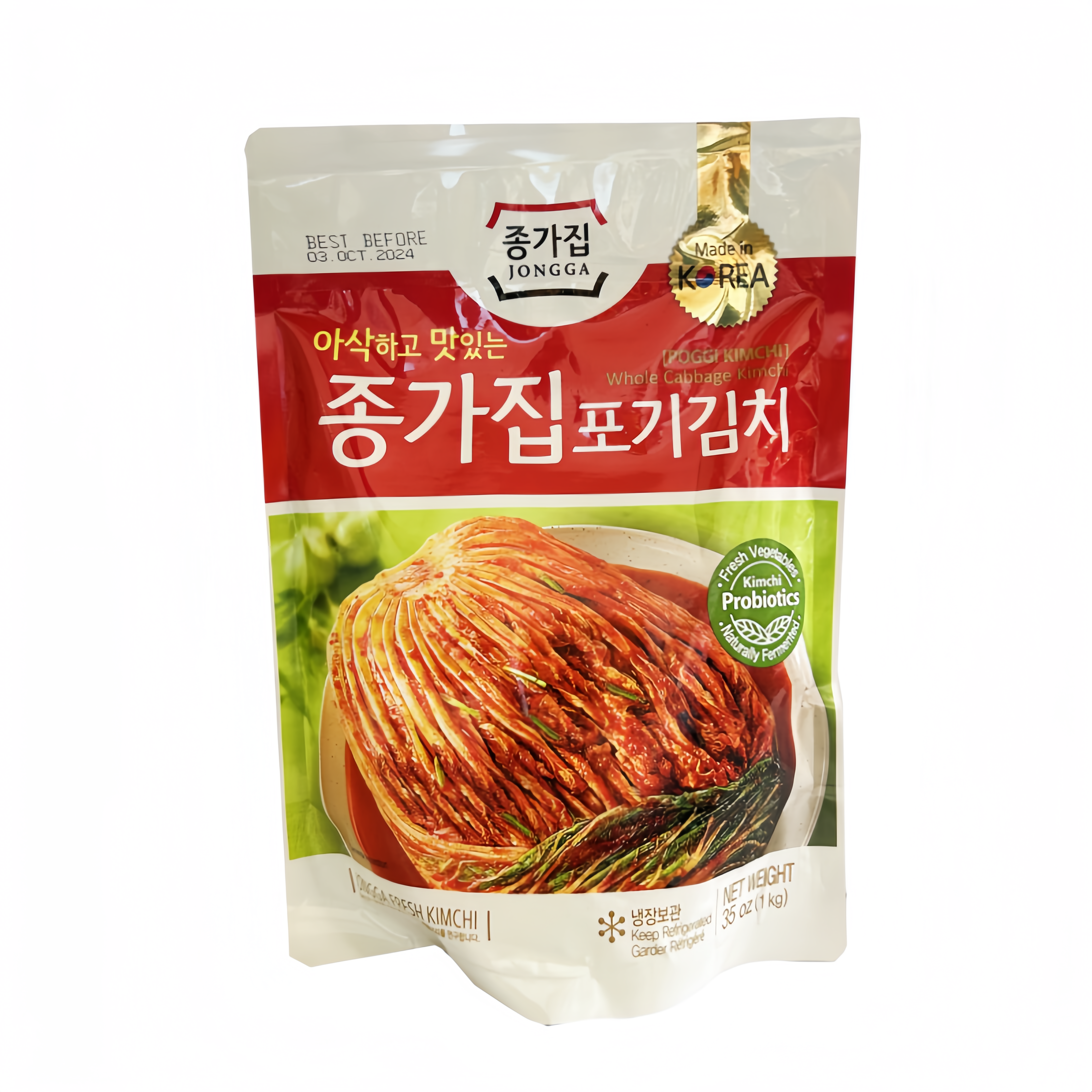 Whole Cabbage Kimchi 1kg Jongga Korea