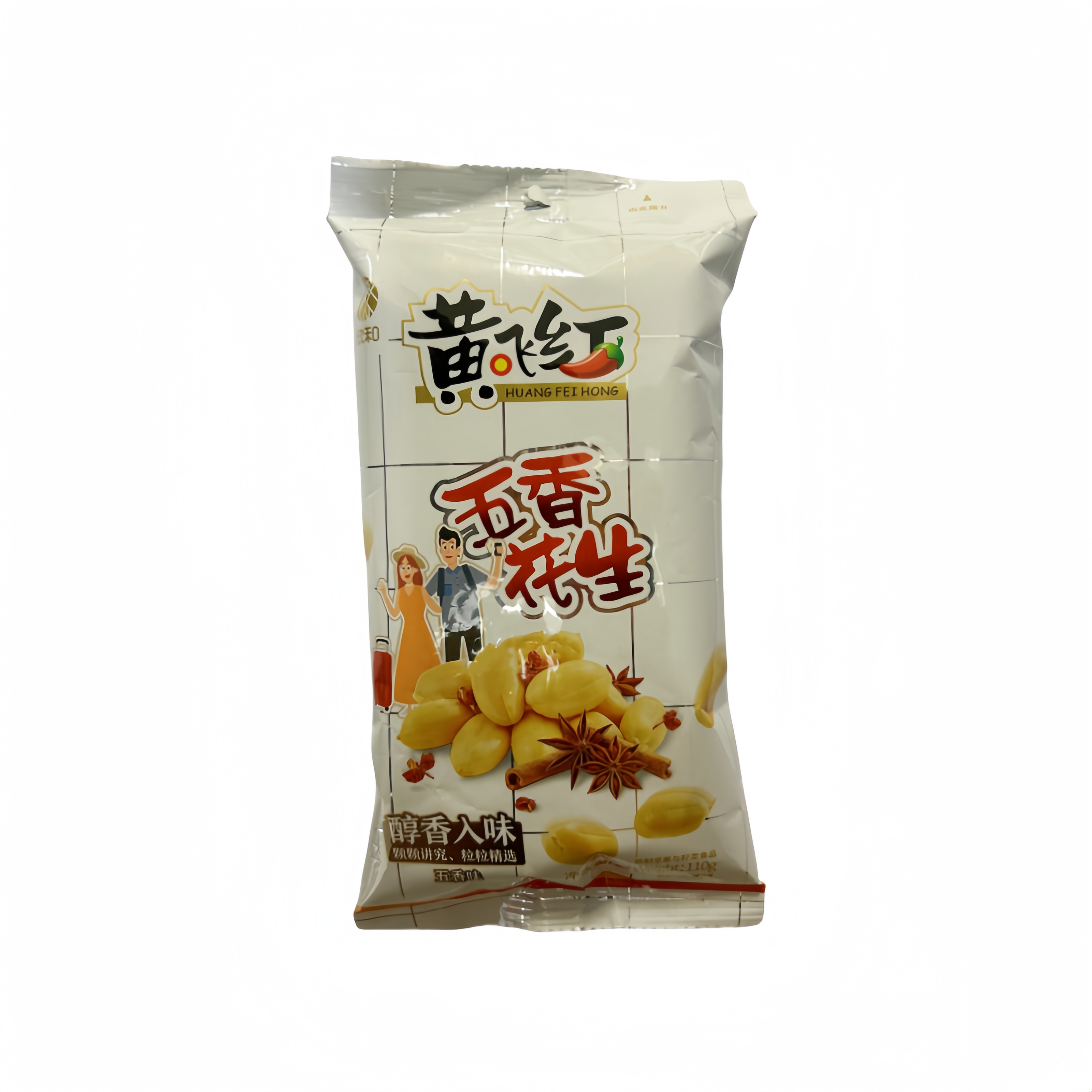 Jordnötter Med Fem Kryddor Spice Smak 110g Huang Fei Hong Kina