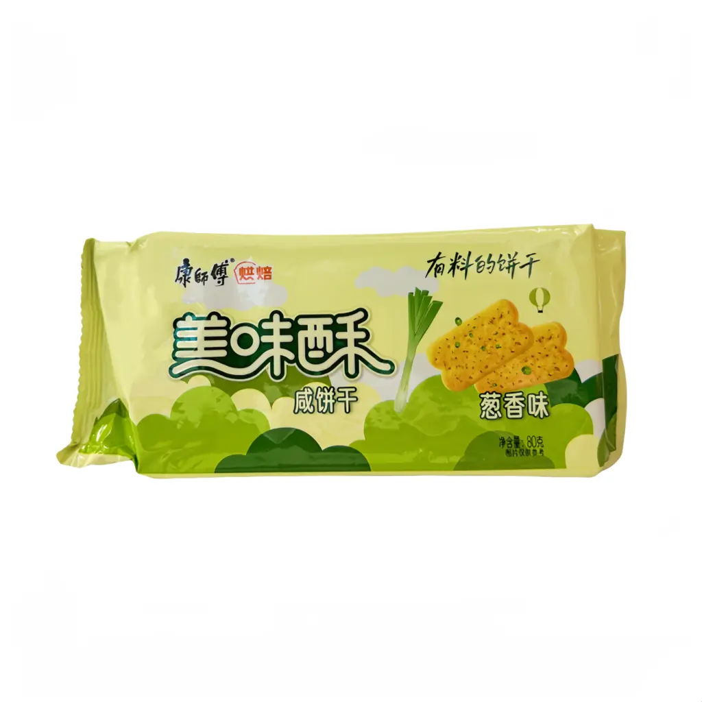 美味酥咸饼干 点点葱香味 80g 康师傅 中国