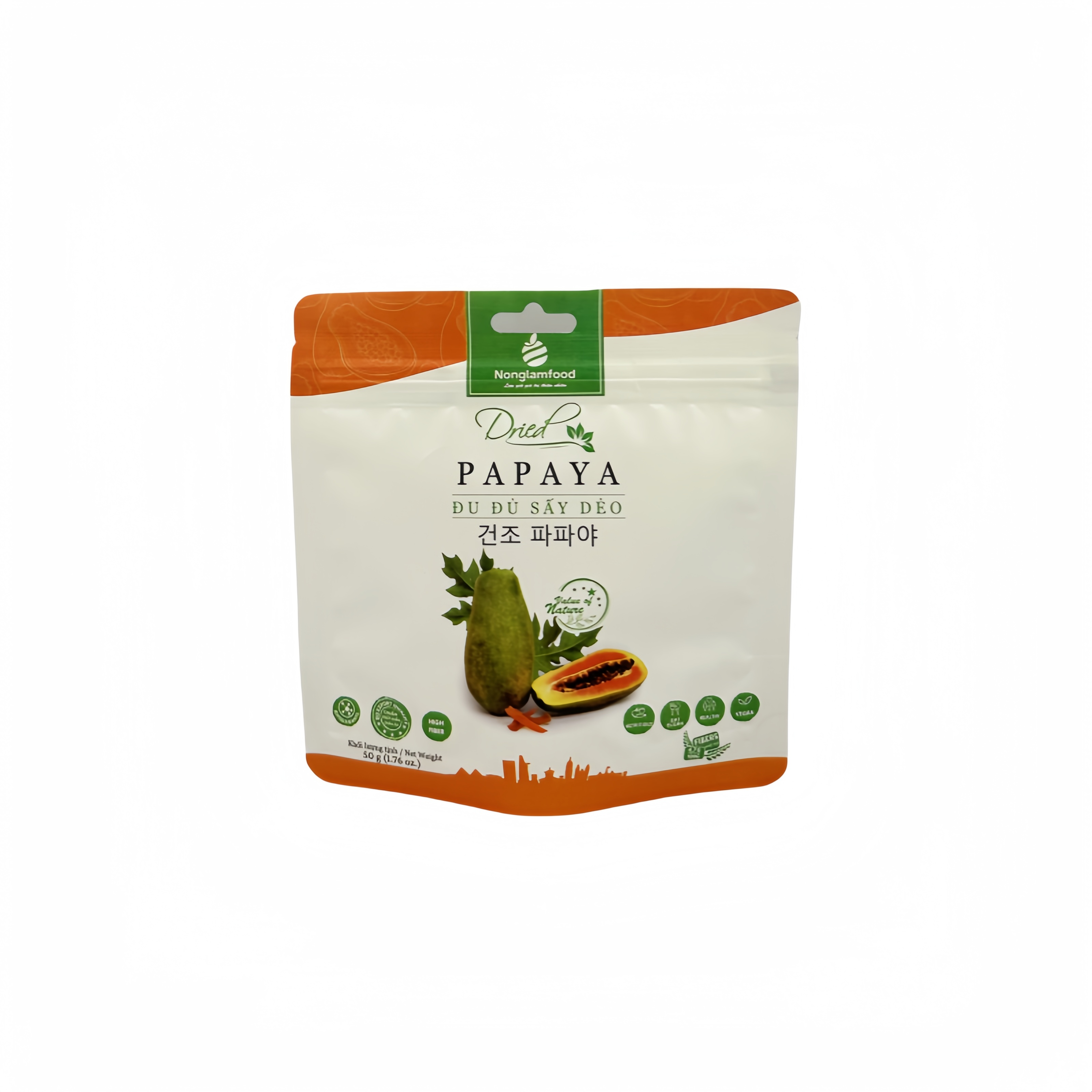 Mjuk Torkad Papaya/Du Du Say Deo 50g - Thien Nhien Vietnam