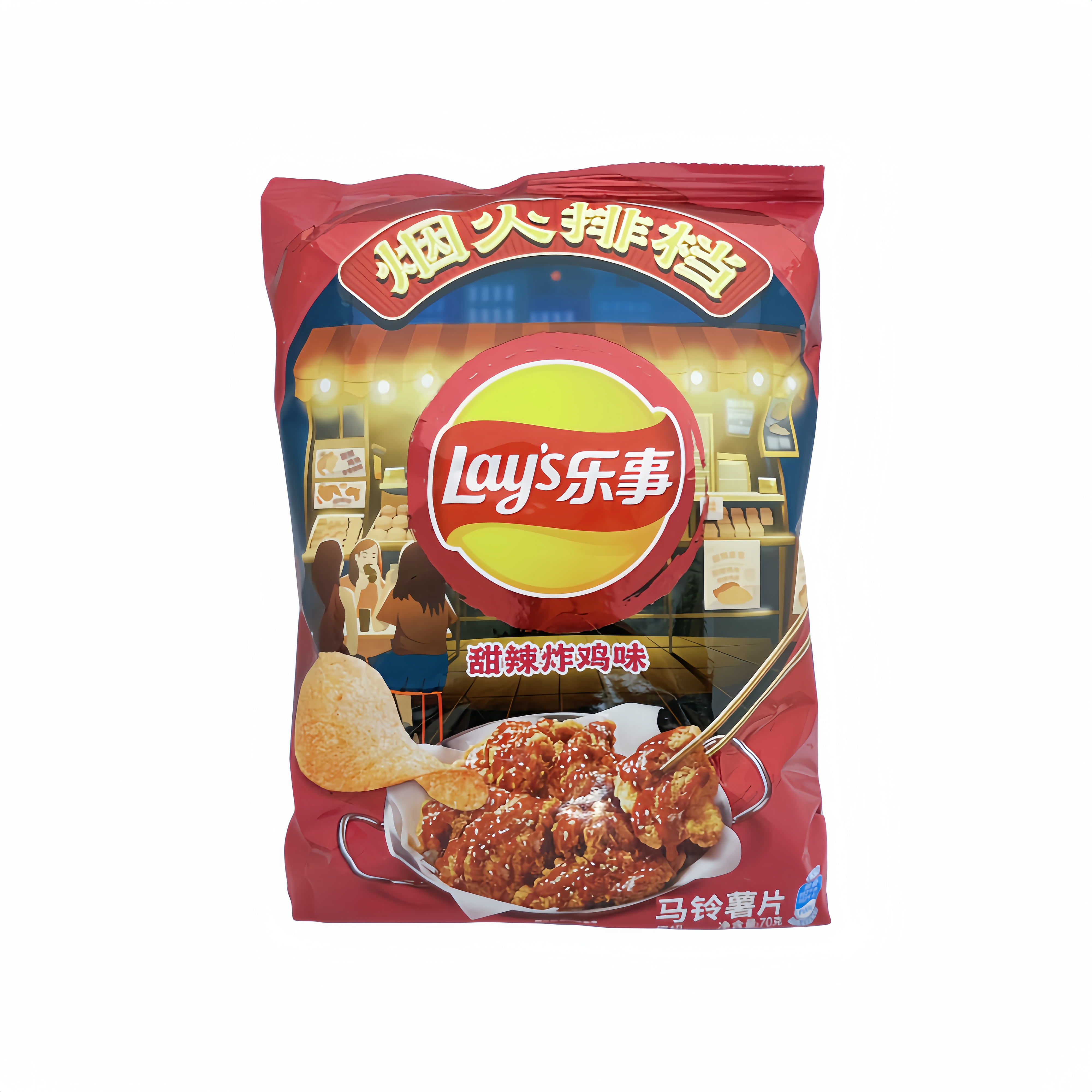 Potato Chips With Sweet/Spicy Fried Chicken Flavor 70g Lays China