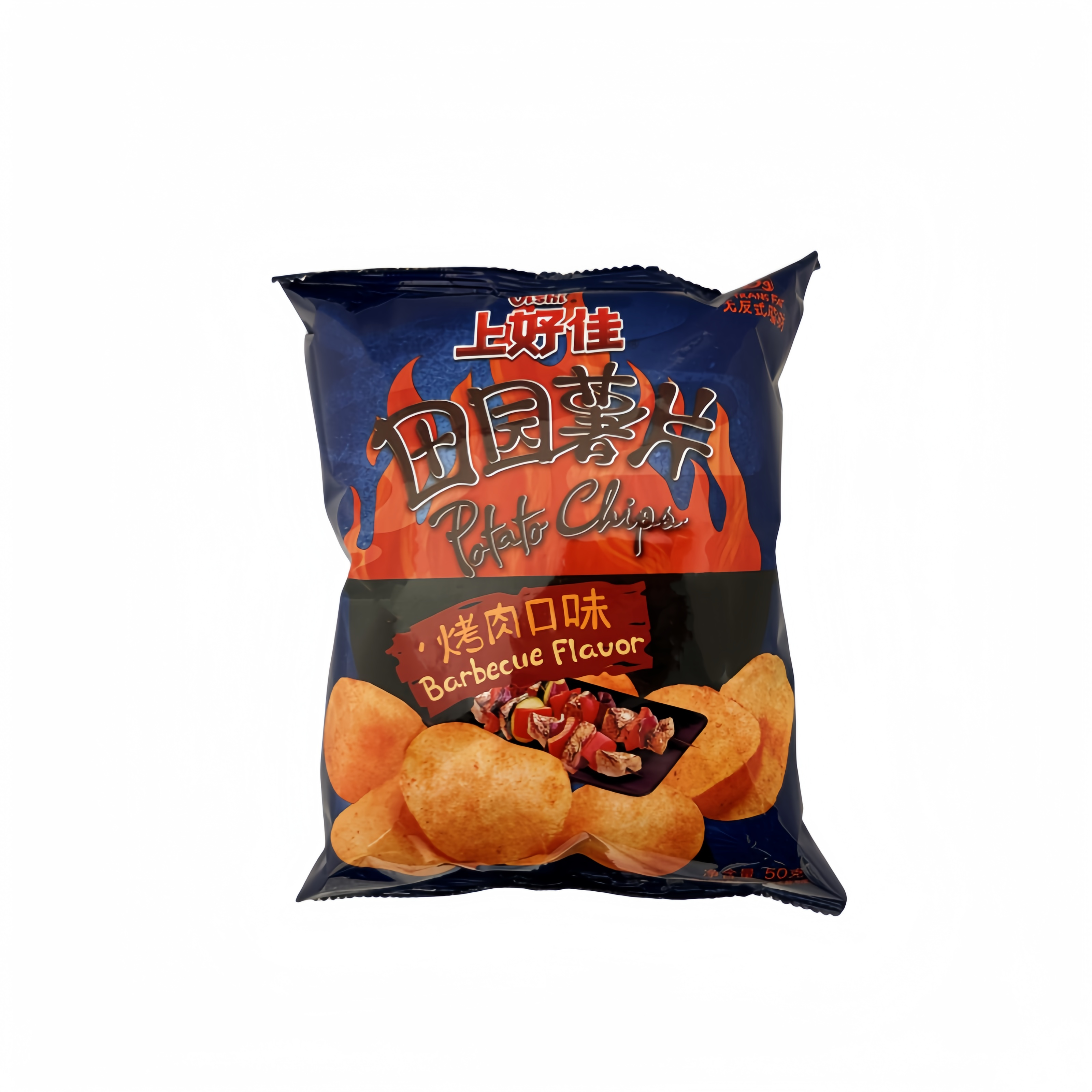 Potatischips Med BBQ Smak 50g OISHI Kina