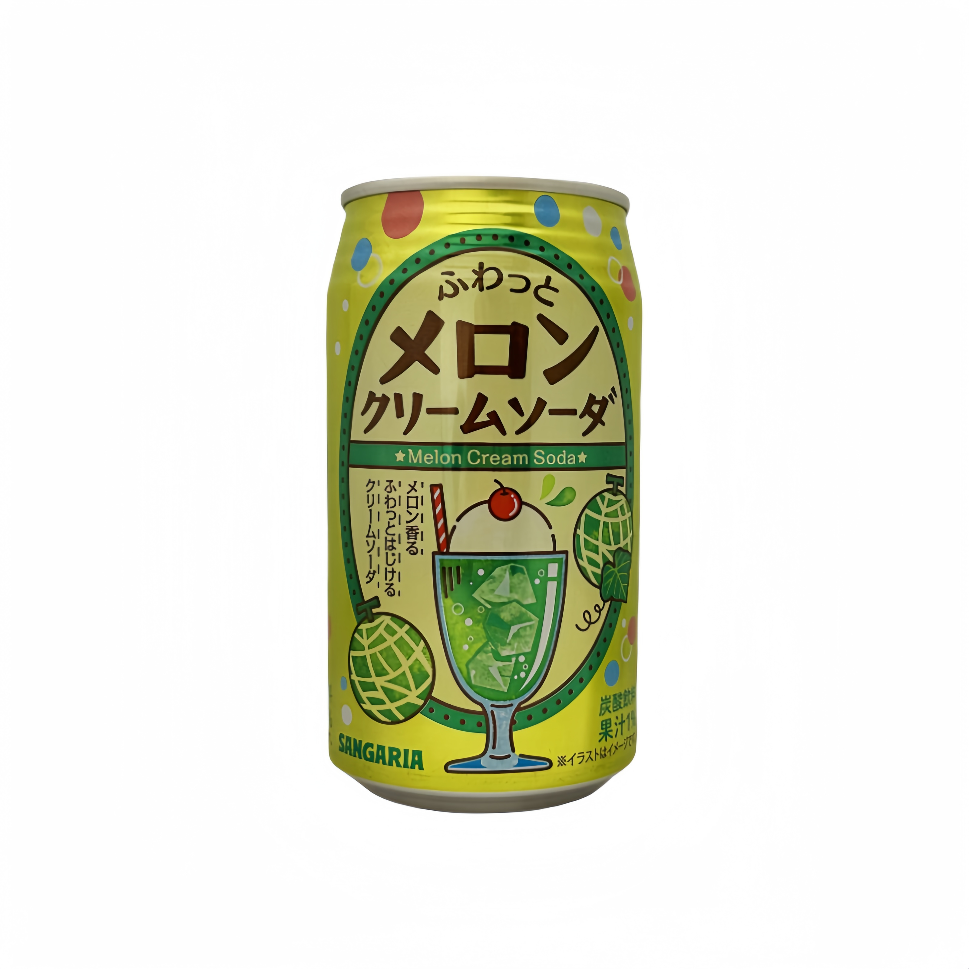 Melon Cream Soda 350g Sangaria Hajikete Japan