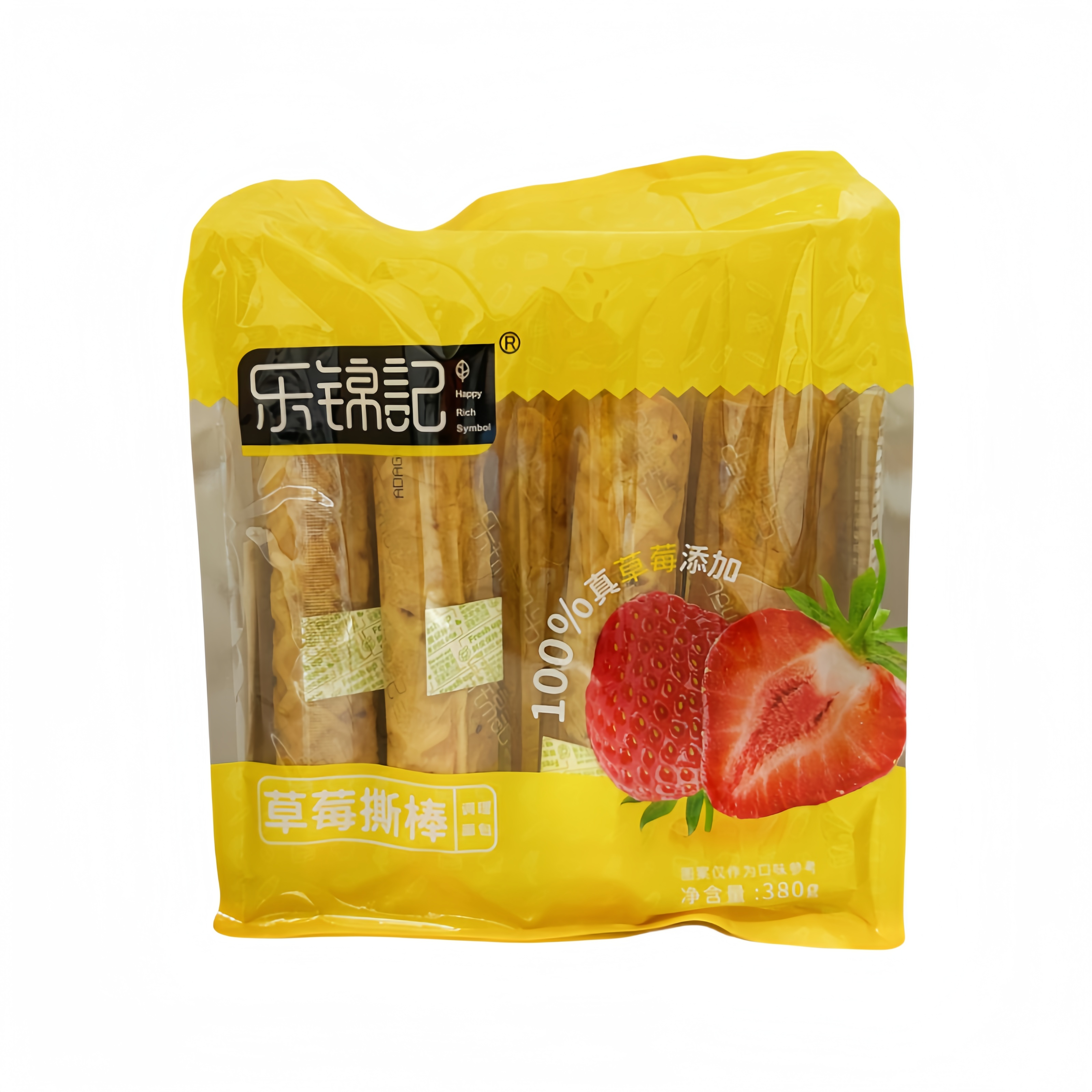 Breadstick Strawberry flavor 380g Le Jin Ji China