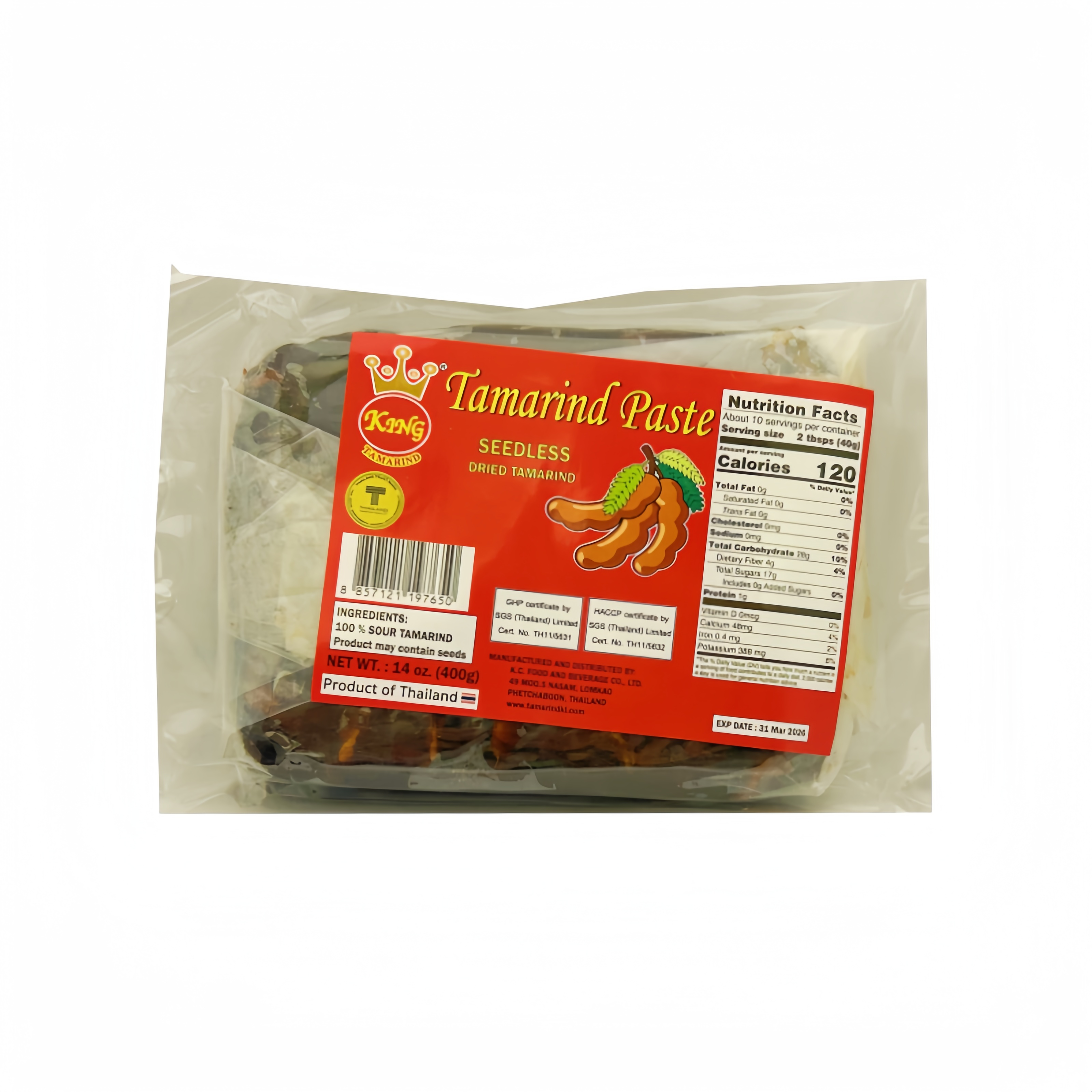 Tamarind Without Seed 400g King Thailand