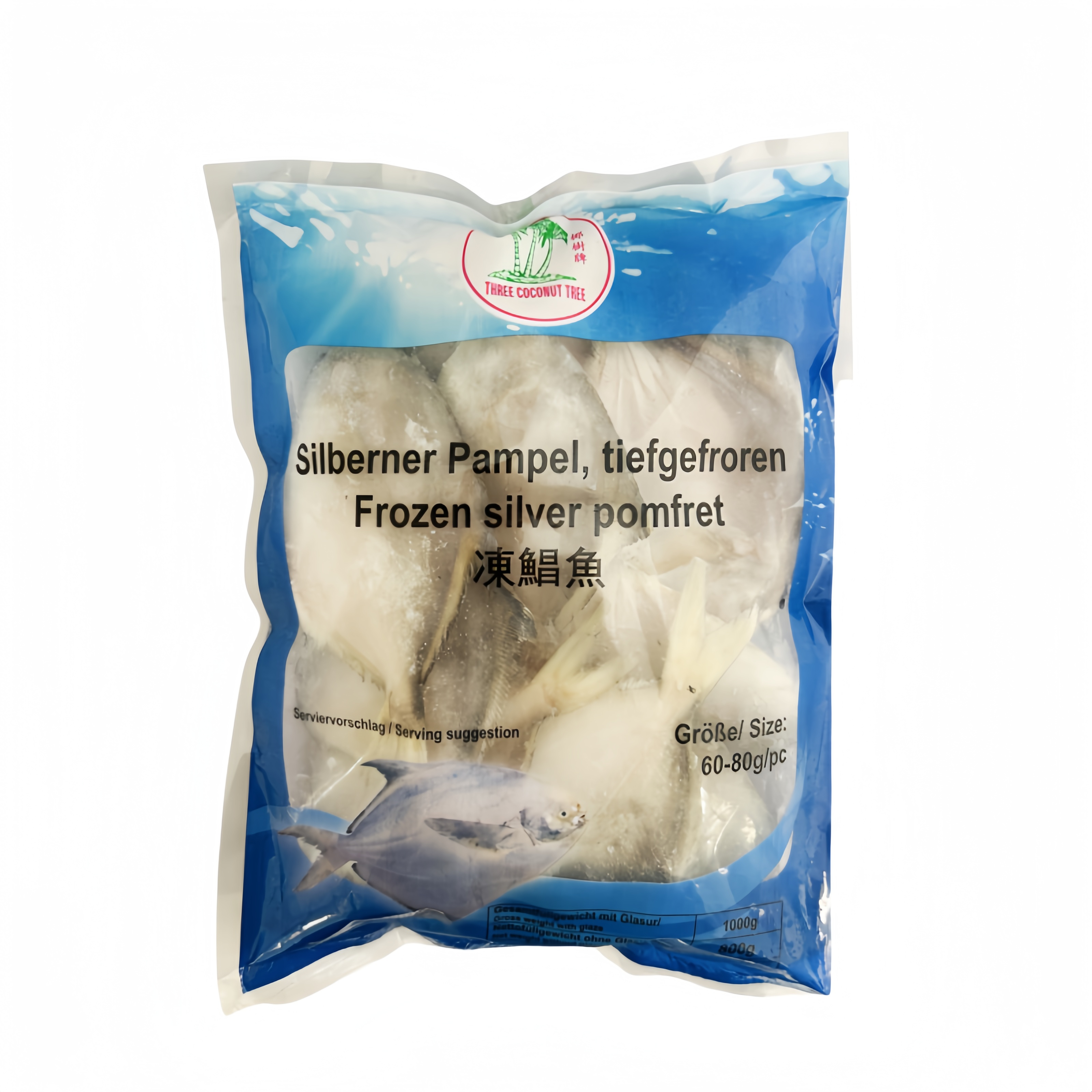 Silver Pomfret Frozen ca 800g TCT China