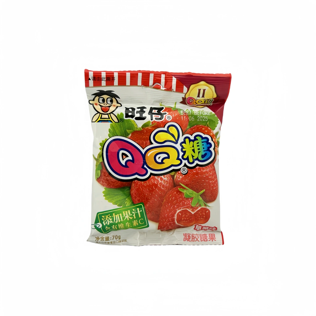 QQ Gummies With Strawberries Flavour 70g Want Want China