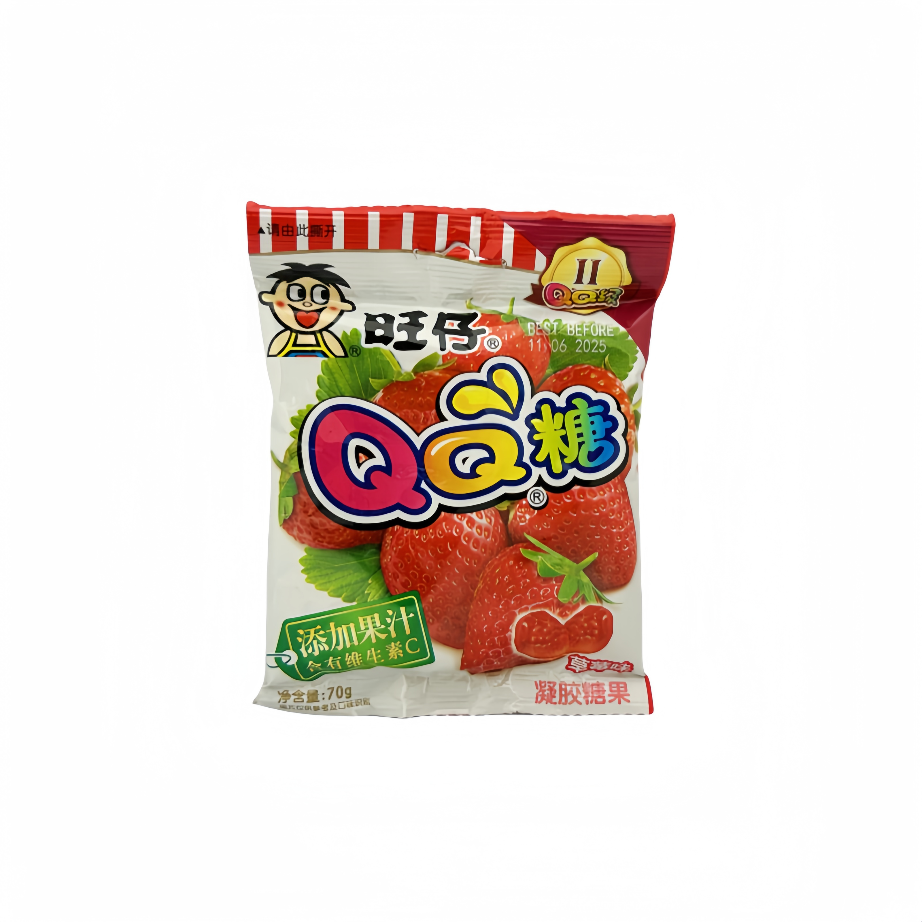 QQ Gummies With Strawberries Flavour 70g Want Want China