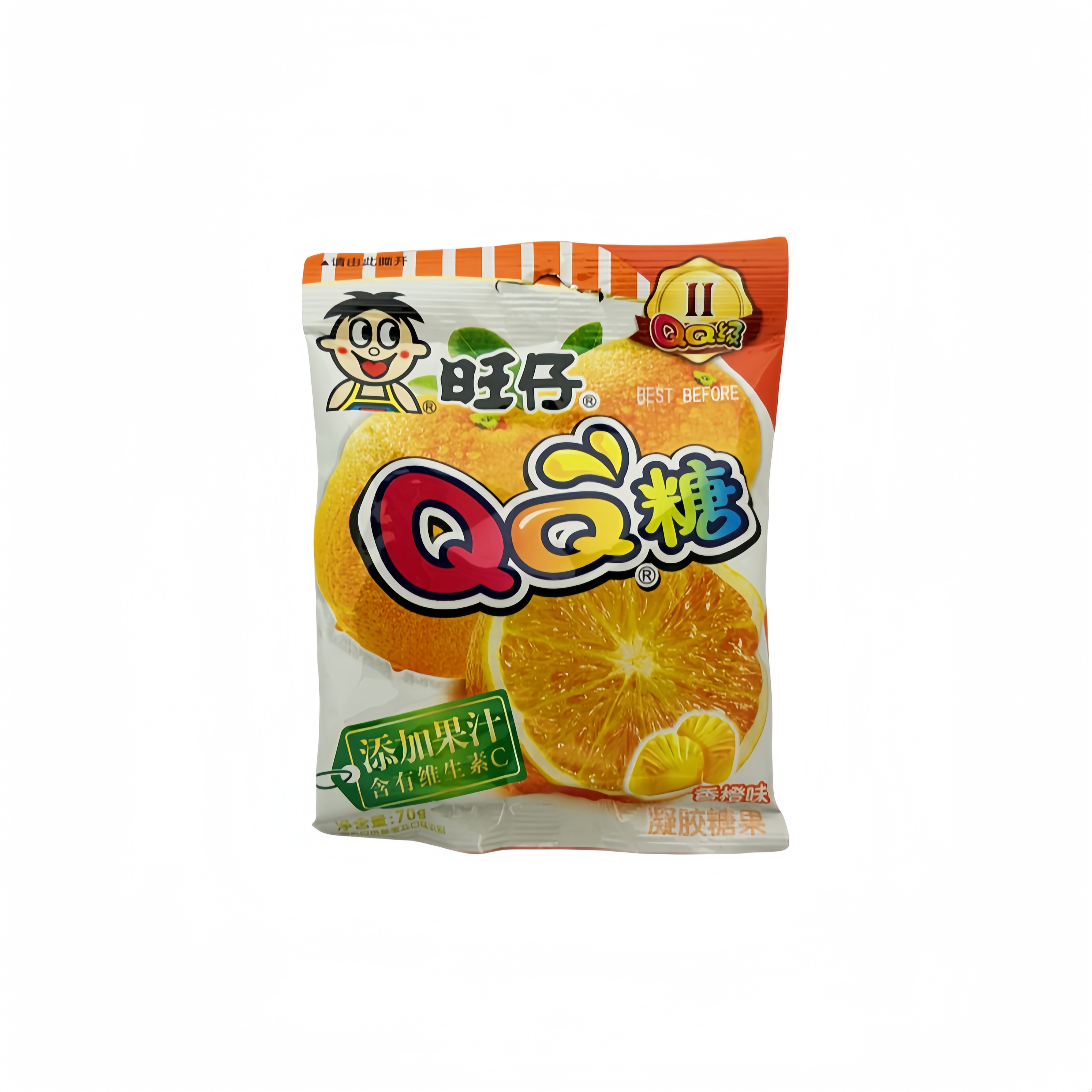 QQ Gummies With Orange Flavour 70g Want Want China