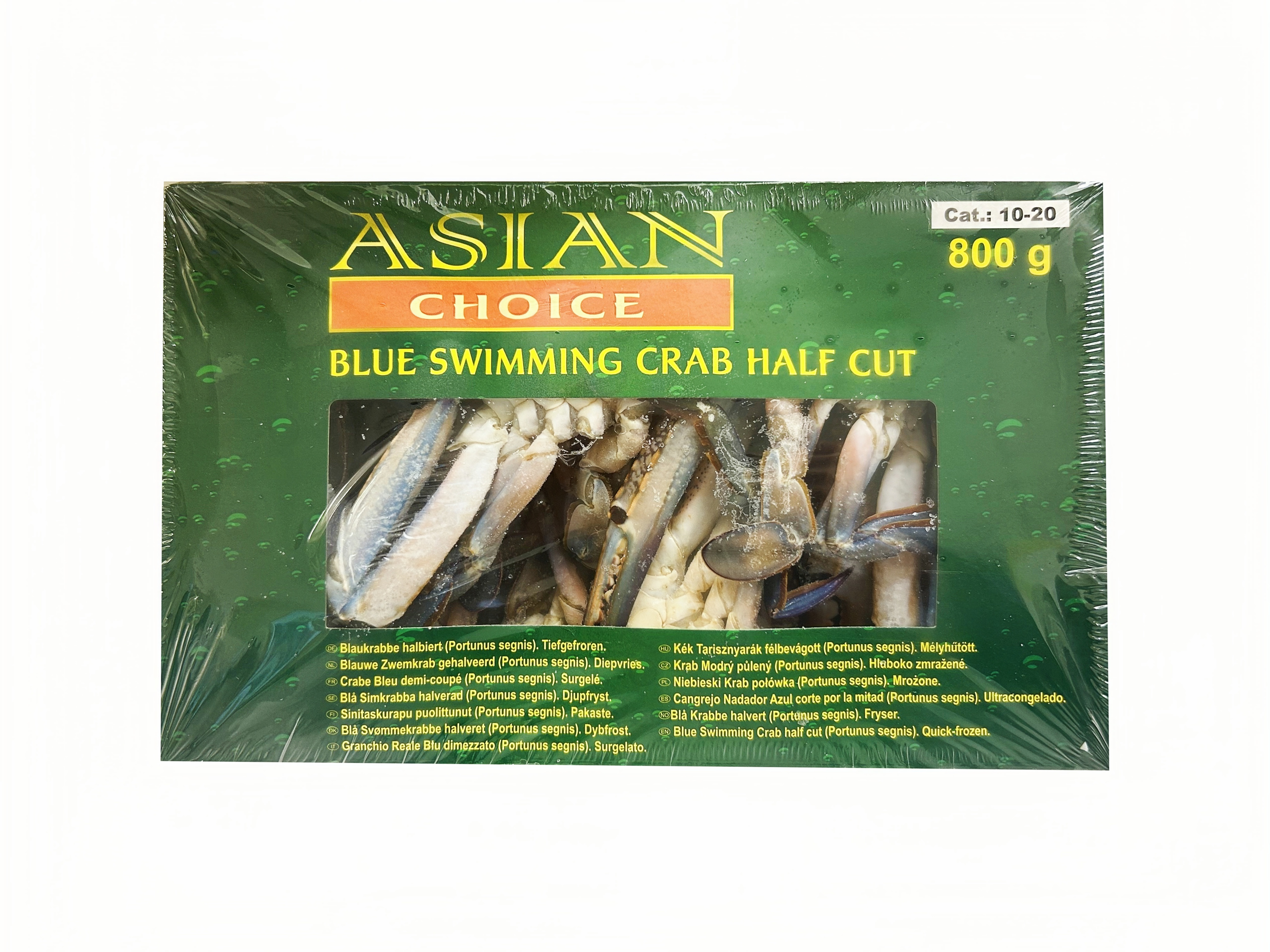 Blue Swimming Crab Half Frozen 800g Asian Choice