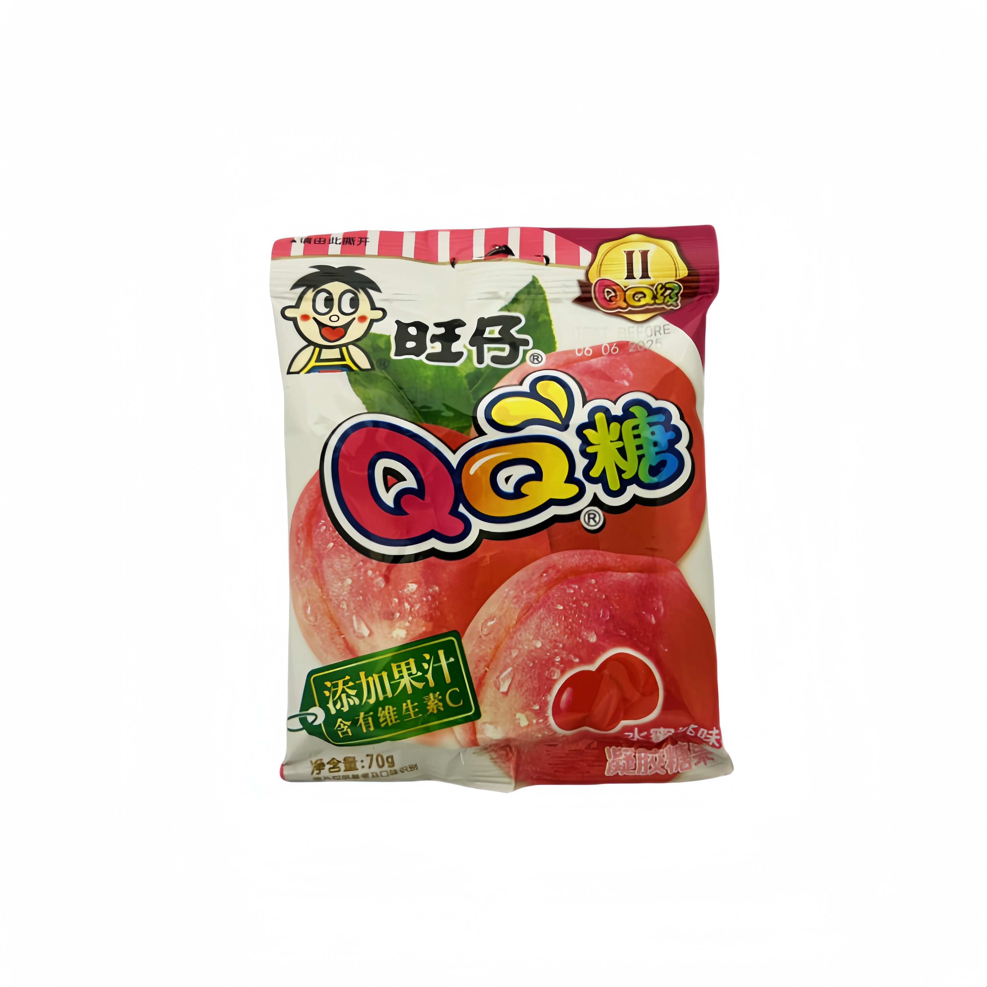 QQ Gummies With Peach Flavor 70g Want Want China