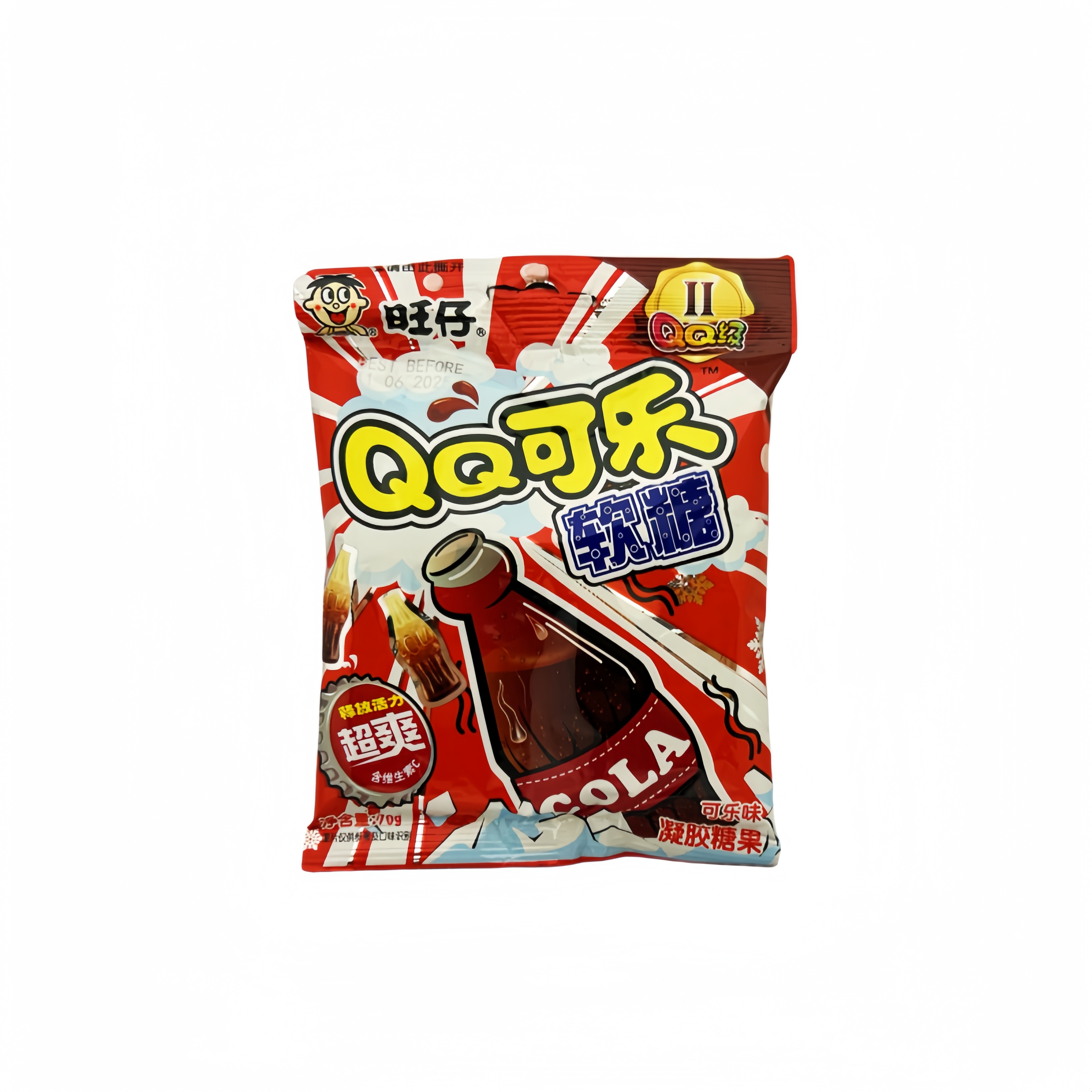 QQ Gummies Med Cola Smak 70g Want Want Kina