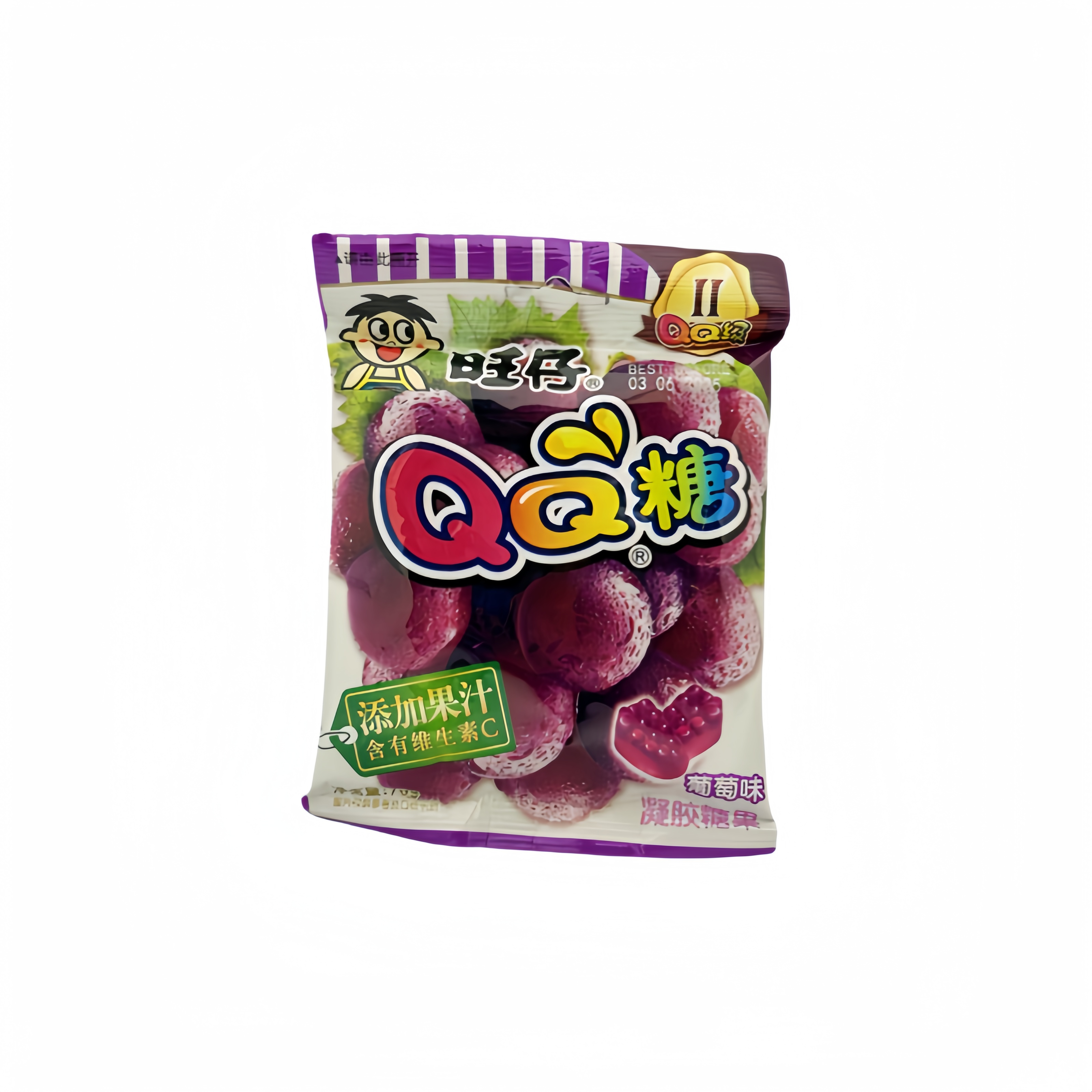 QQ Gummies Med Grape Smak 70g Want Want Kina