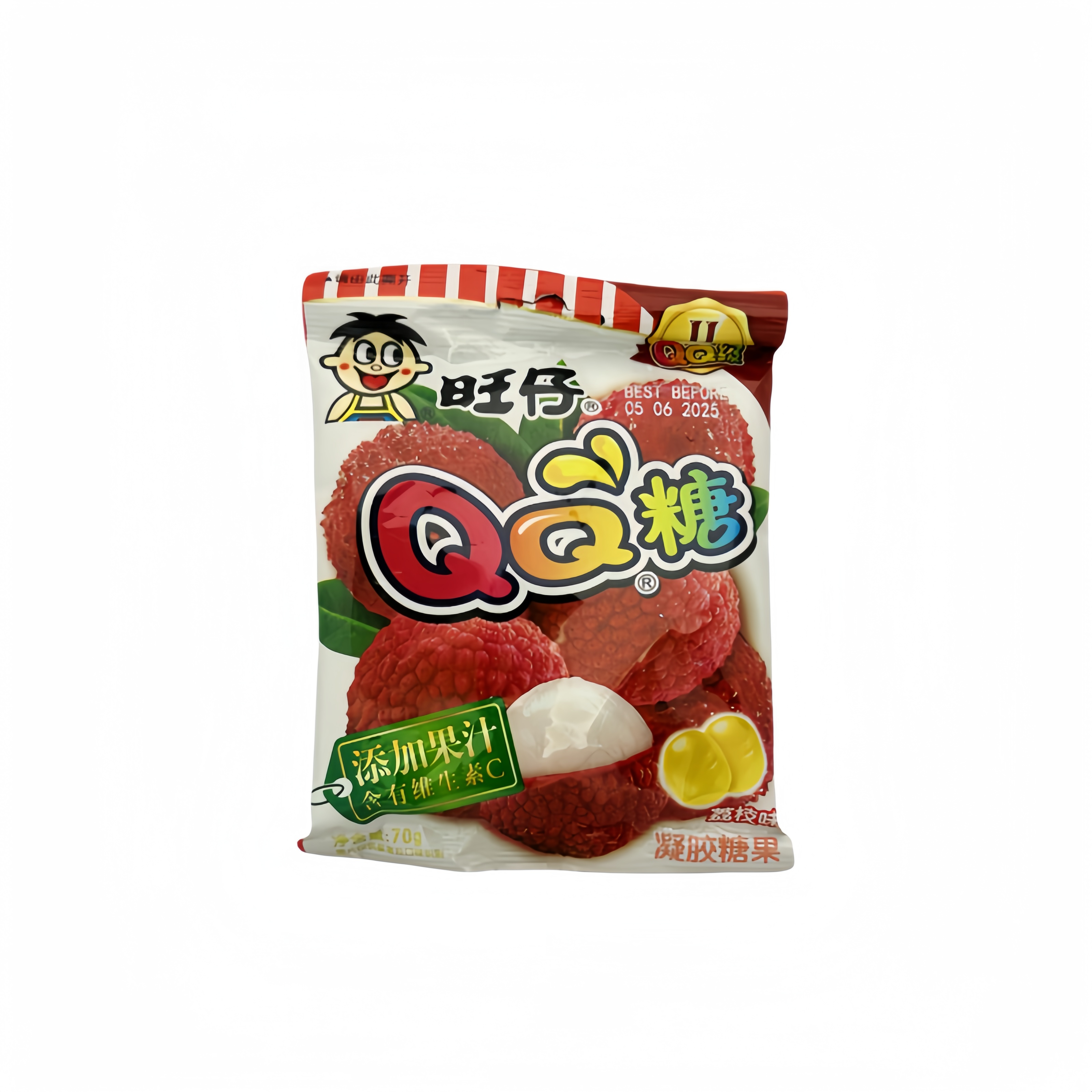 QQ Gummies Med Lychee Smak 70g Want Want Kina