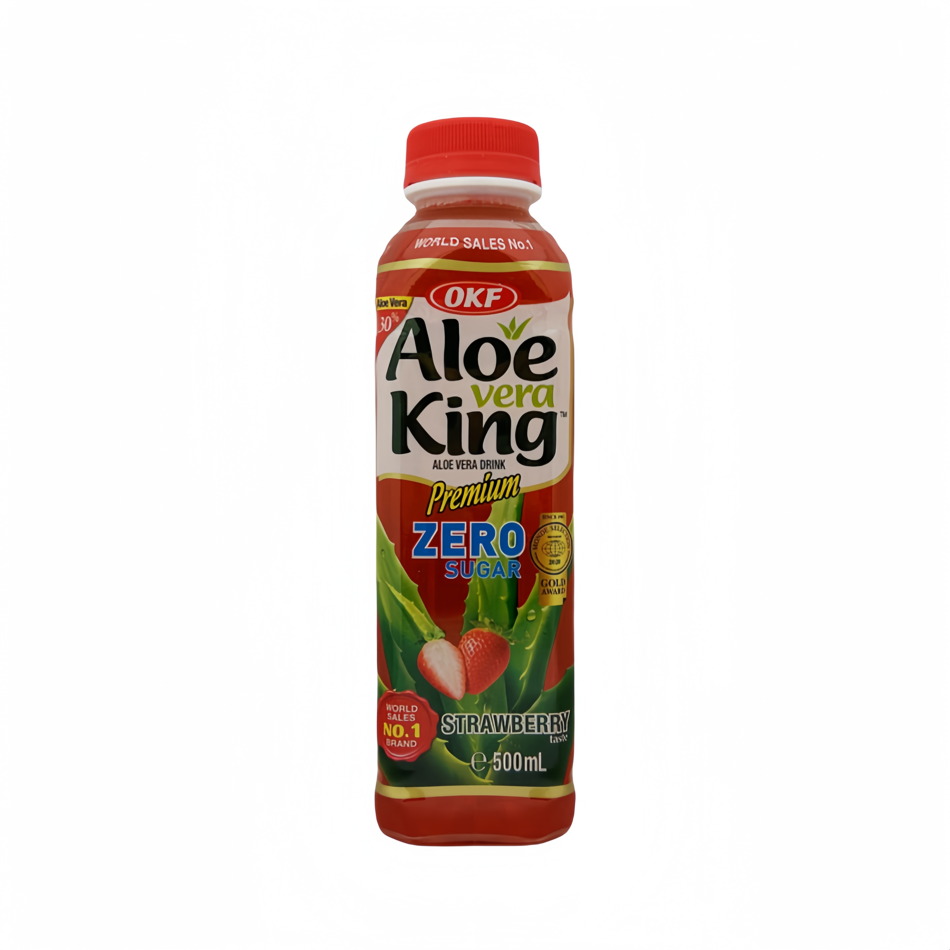 Drink Aloe Vera With Strawberries Flavor Sugar Free 500ml OKF Korea