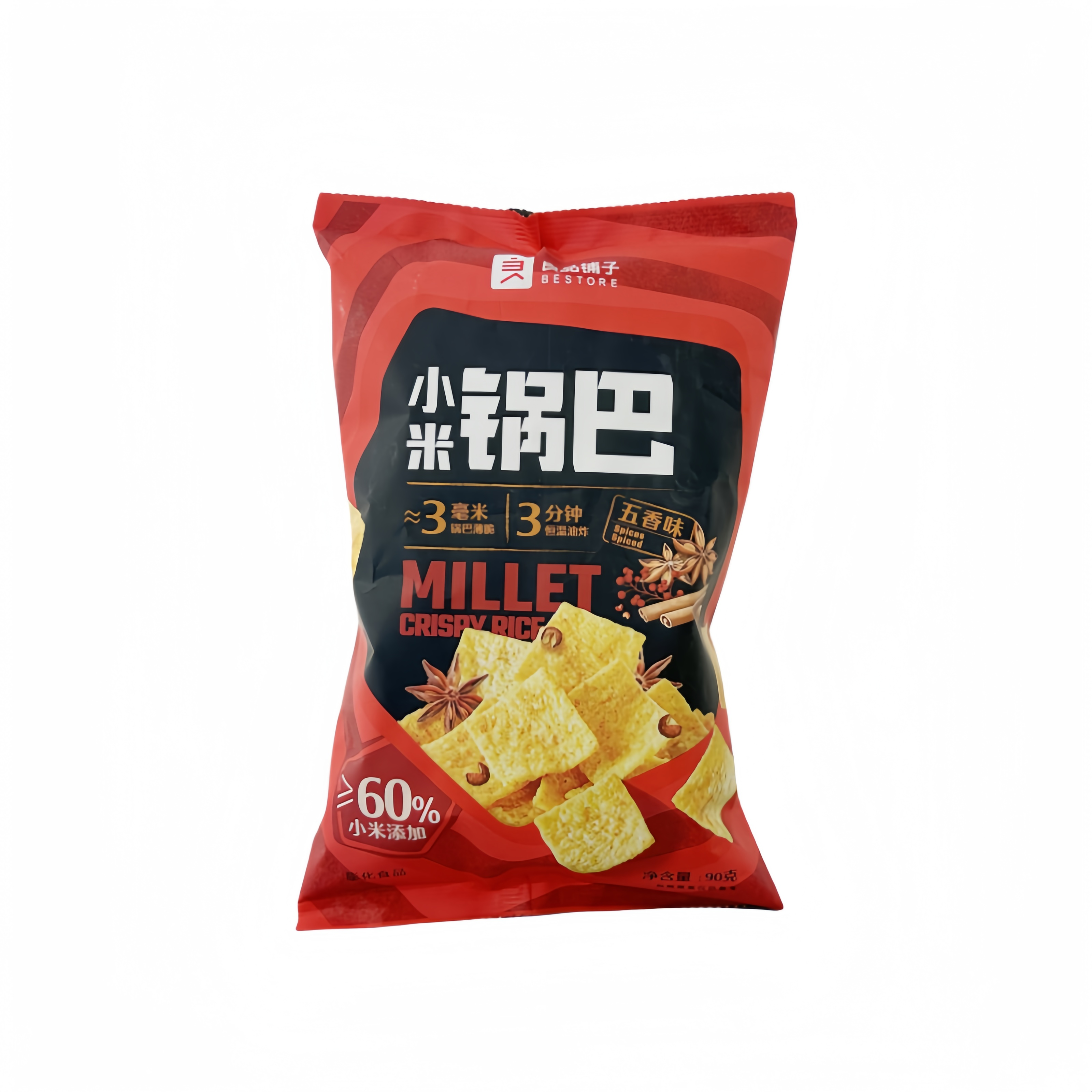 Krispig Millet Five Kryddmix Smak 90g Bestore Kina