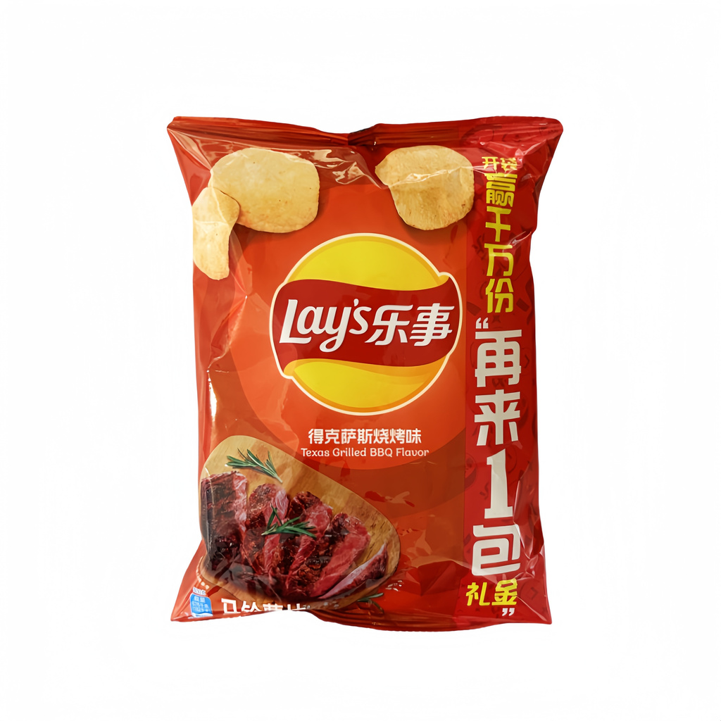 Potato Chips With Texas BBQ Flavor 70g Lays China