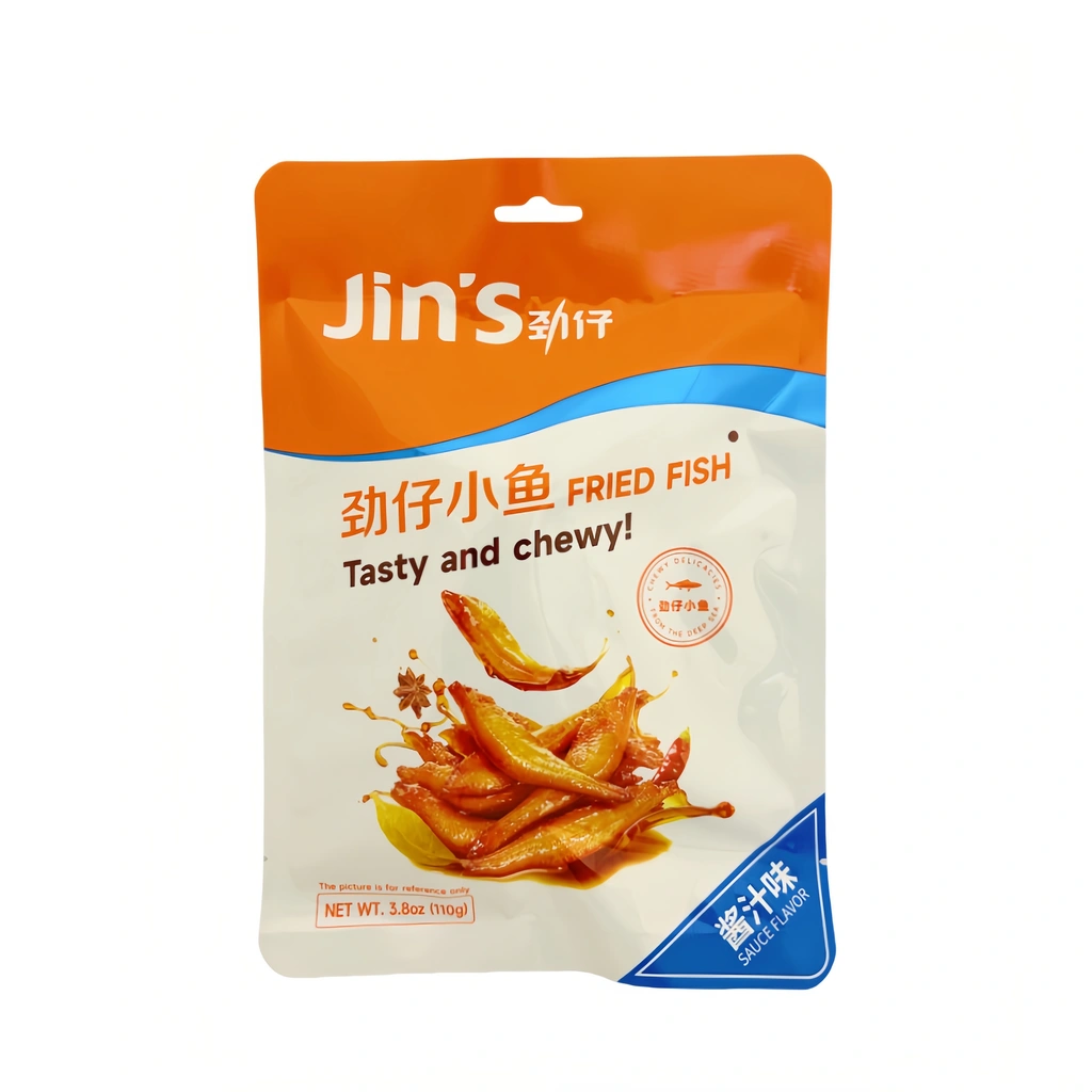 Snacks Friterad Ansjovis Marinerade Smak 110g Jin Zai Kina