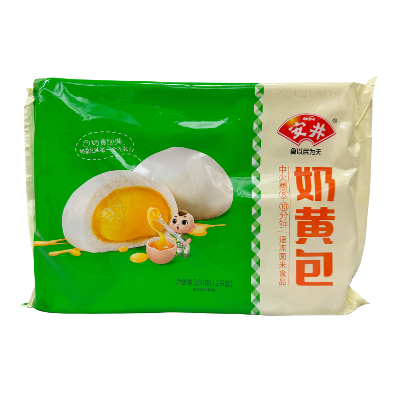 Steamed Bread With Custard Filling Frozen 360g Anjoy China