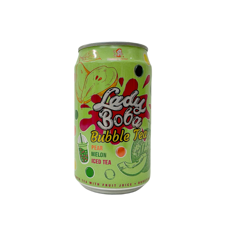 Bubble Tea Drink Melon/Pear Flavor 320ml Madam Hong Taiwan