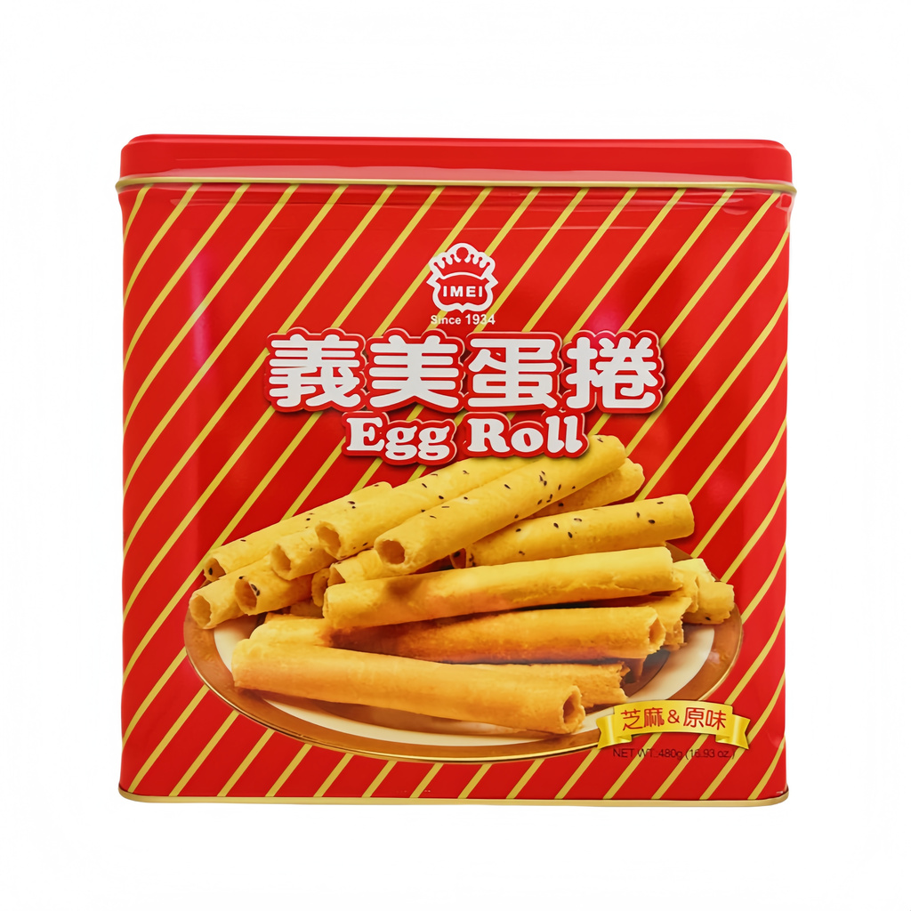 Egg Roll With Original And Sesame Flavor 480g I-Mei Taiwan
