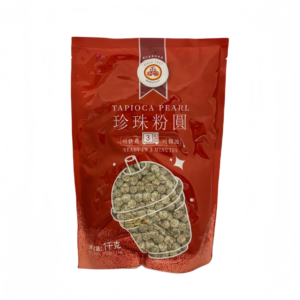 Tapioka Pärlor Svart/L 1000g Wu Fu Yuan Kina