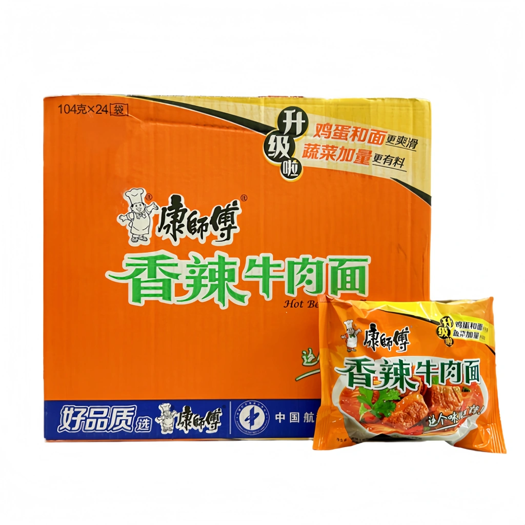 Instant Noodles Spicy Beef Taste 104gx24st/Box  KSF China