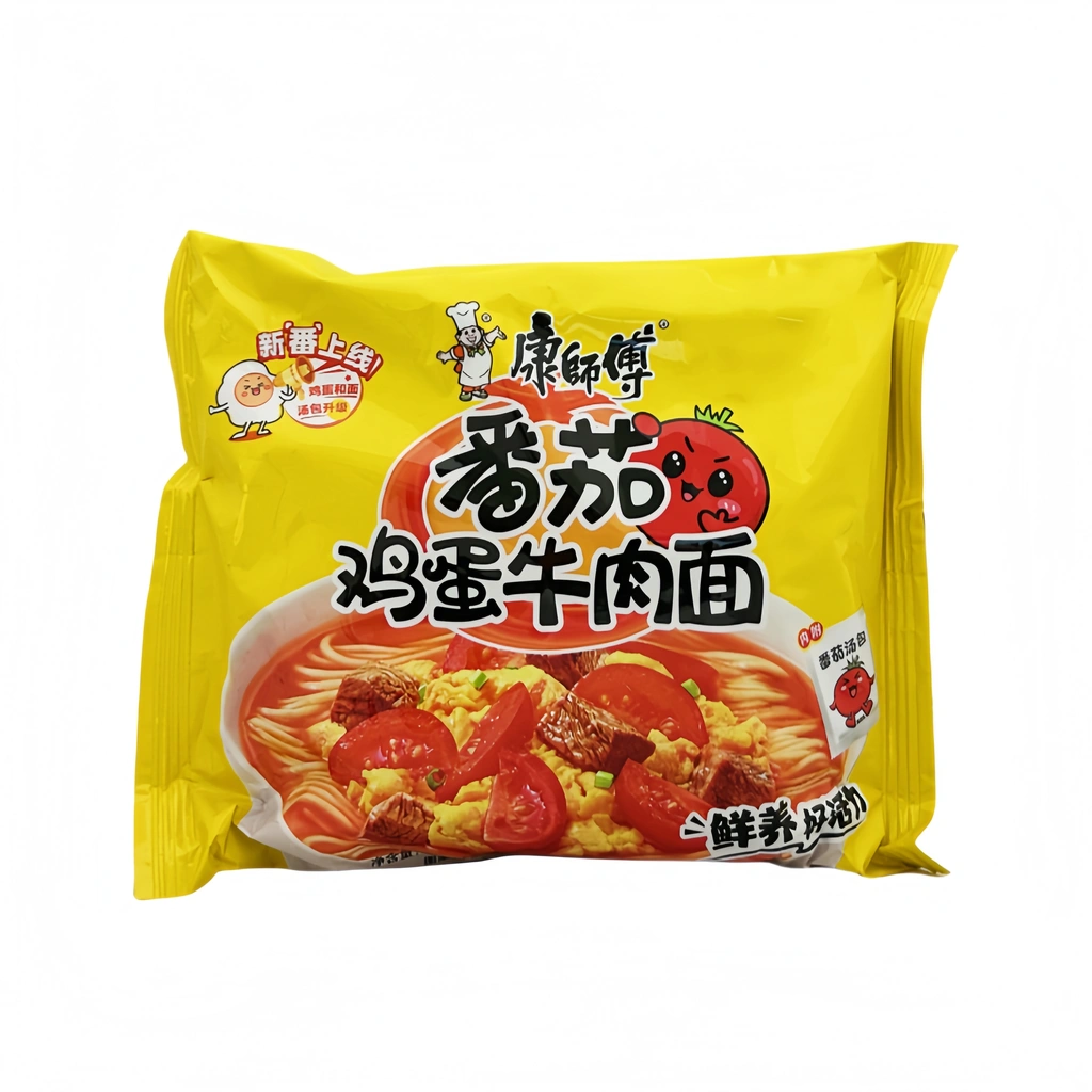 Snabbnudlar Med Tomat/Ägg Och Biffsmak 115g KSF Kina