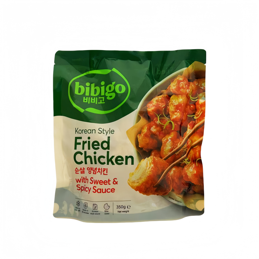 Stekt Kyckling i Koreansk Stil Med Söt /Stark Kryddig Sås Fryst 350g Bibigo Korea
