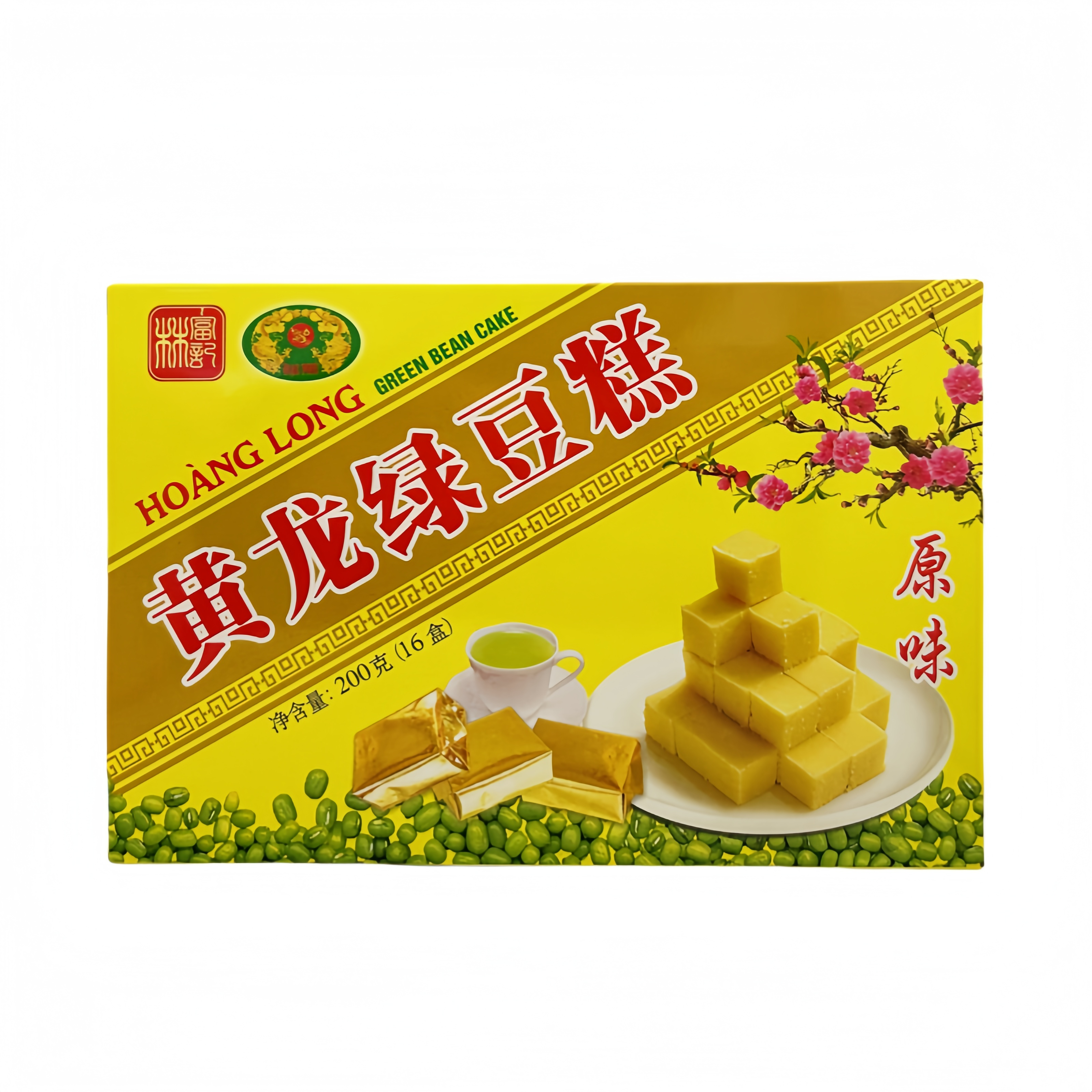 Cake With Green Bean Paste Filling 200g Huang Long China