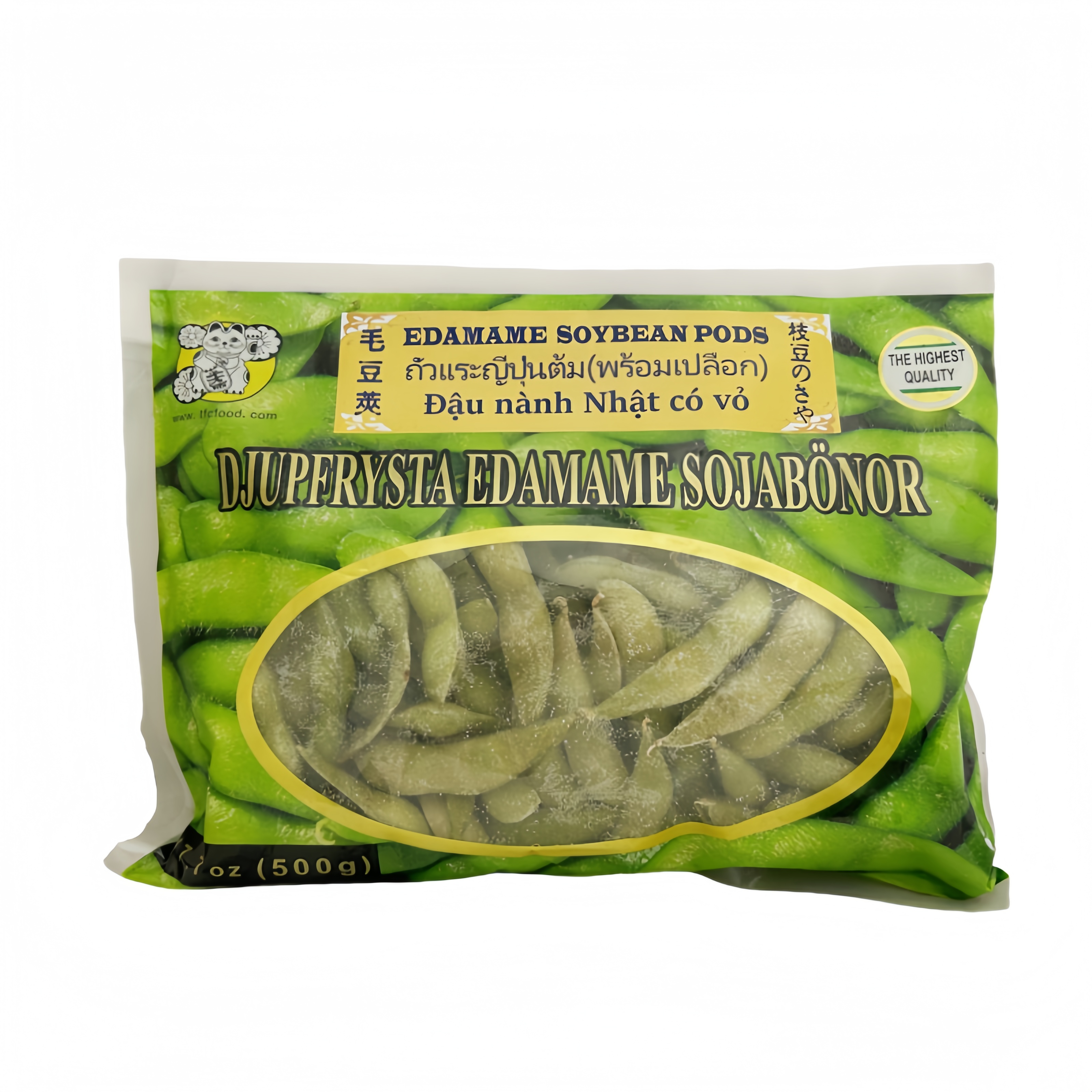 Edamame Soybeans With Shell Frozen 500g Lucky Cat China