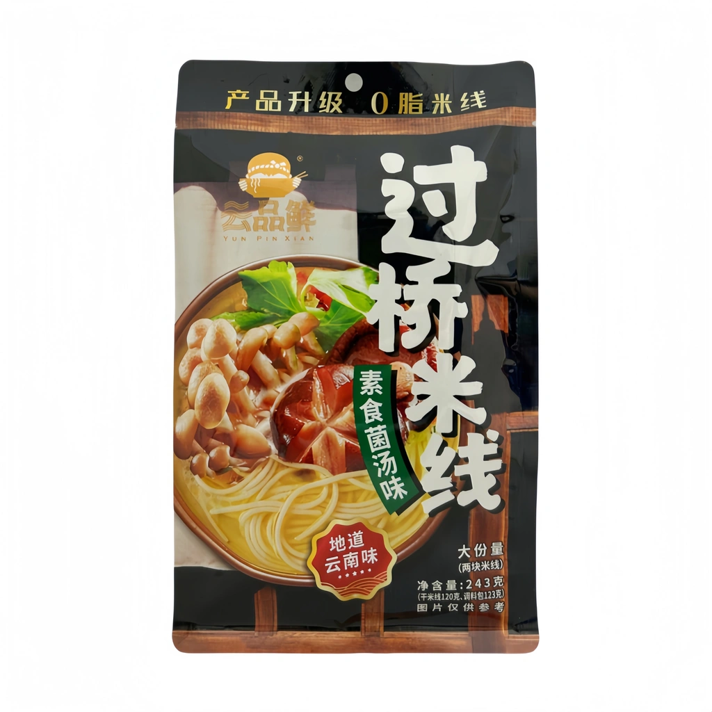 Snabbrisnudlar Svampsoppa smak 243g Yun Pin Xian Kina