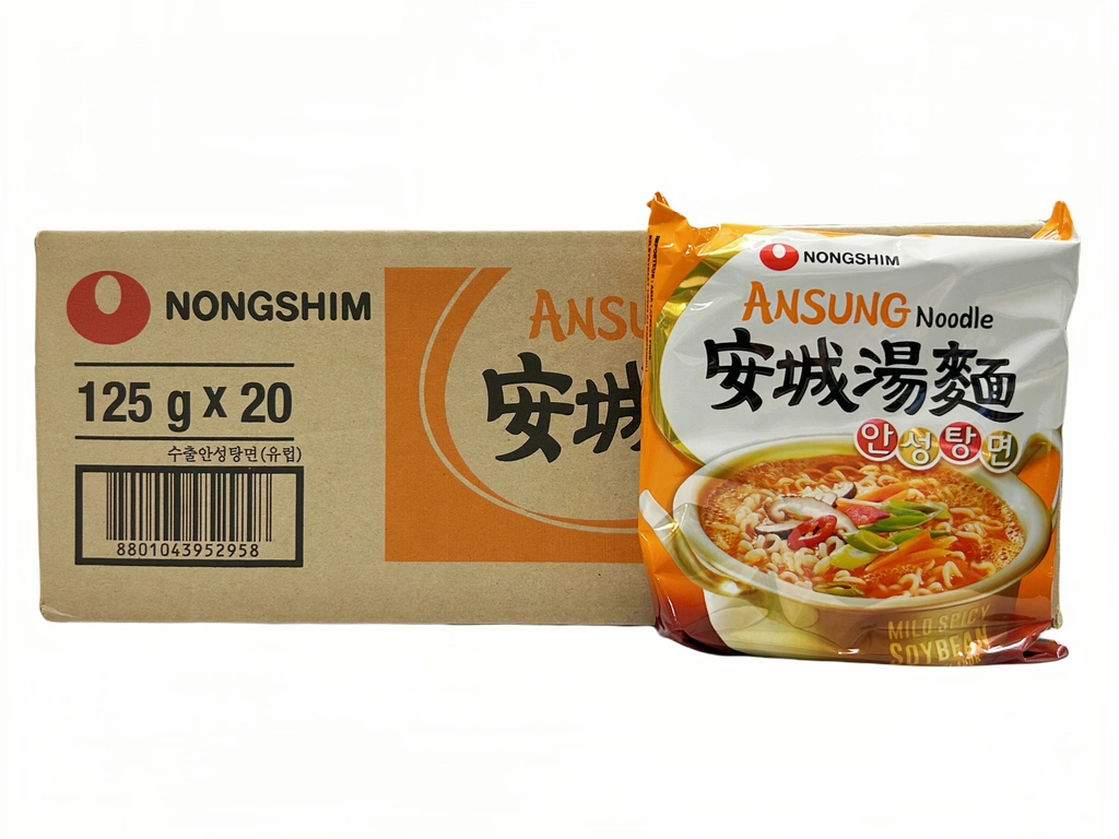 Snabbnudlar An Sung Tang Myun 125gx20st/Box Nongshim Korean