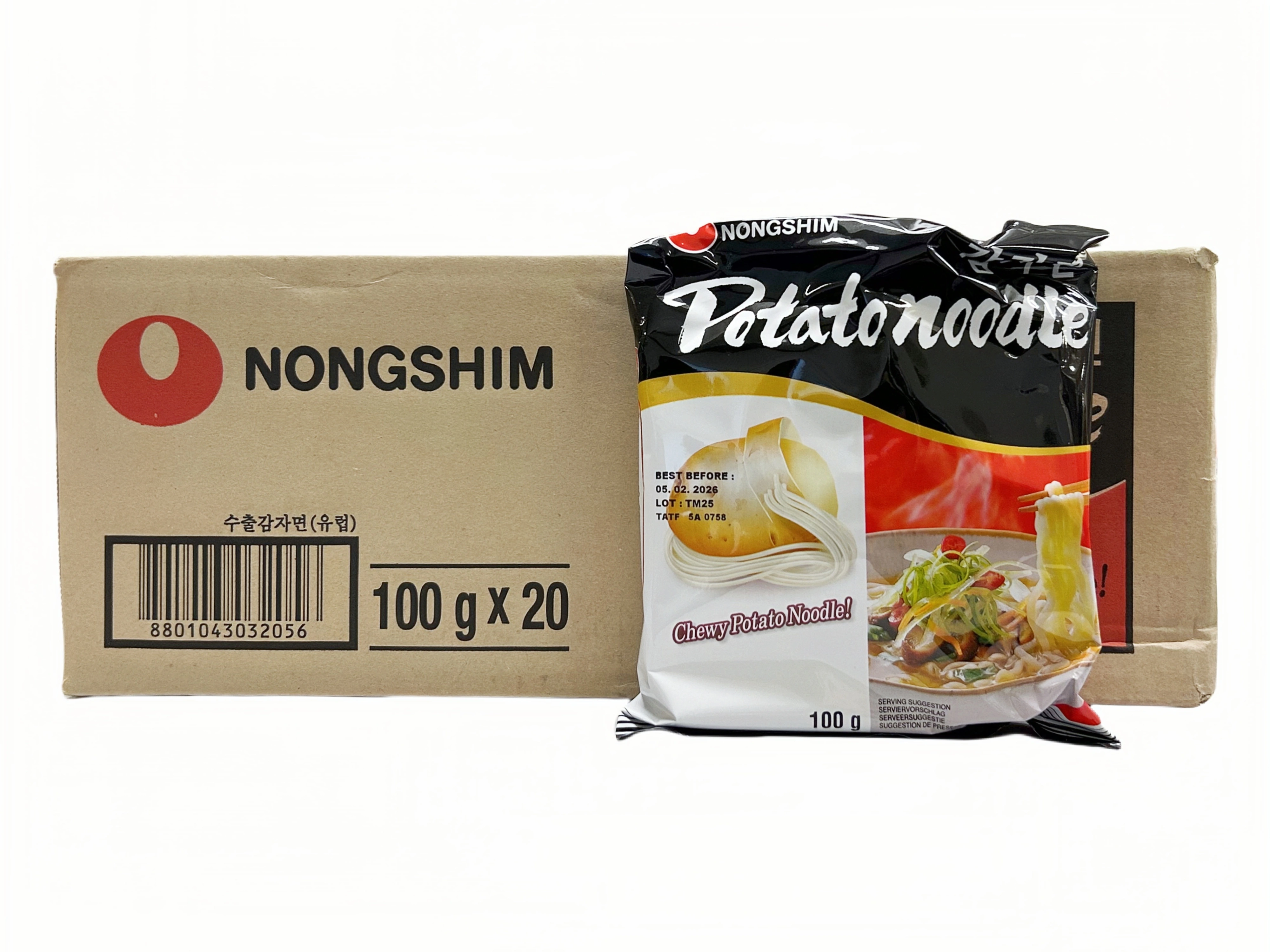 袋装 土豆方便面 100gx20st/箱 农心 韩国