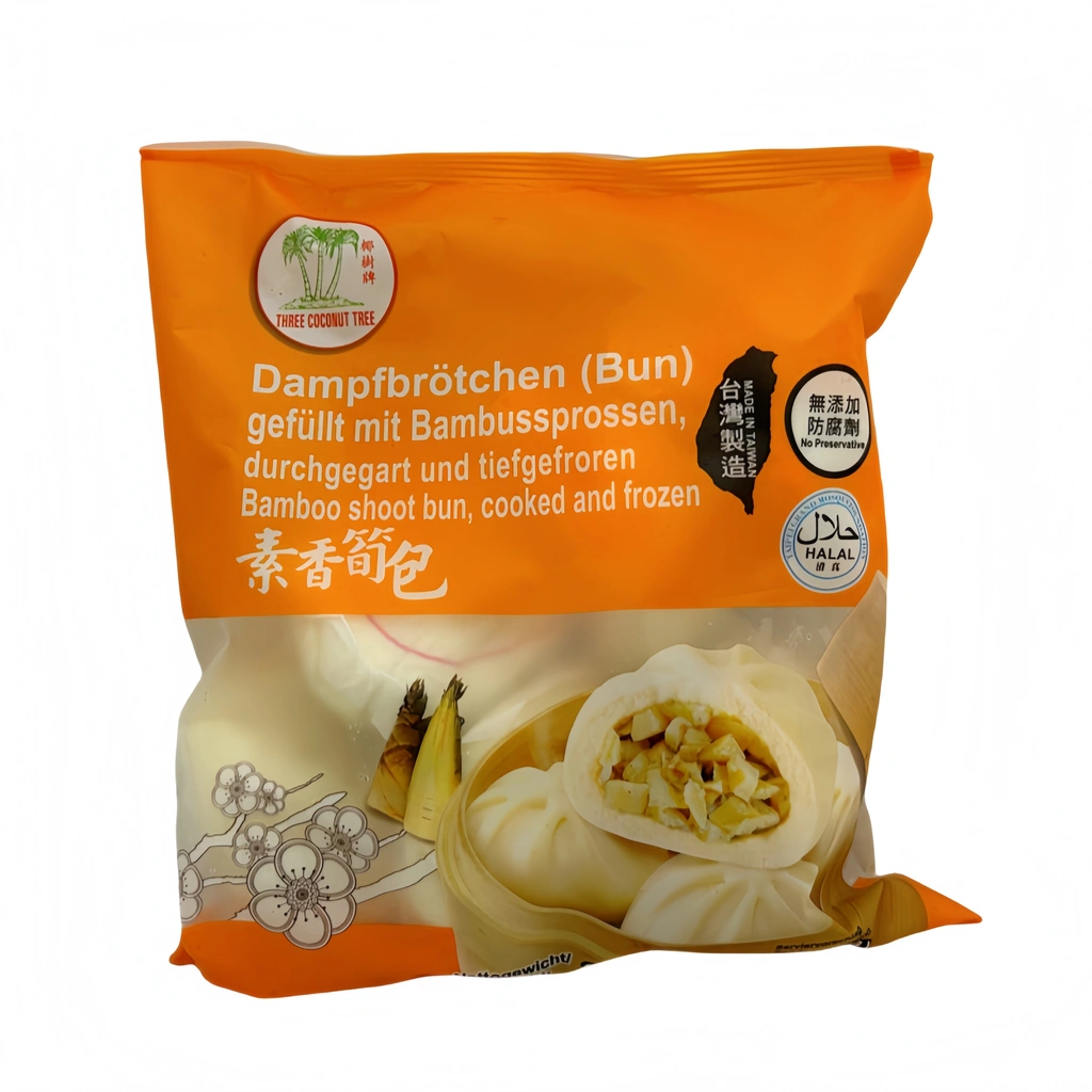 Ångade Bröd Fyllning Med Bambuskott Fryst 390g TCT Taiwan
