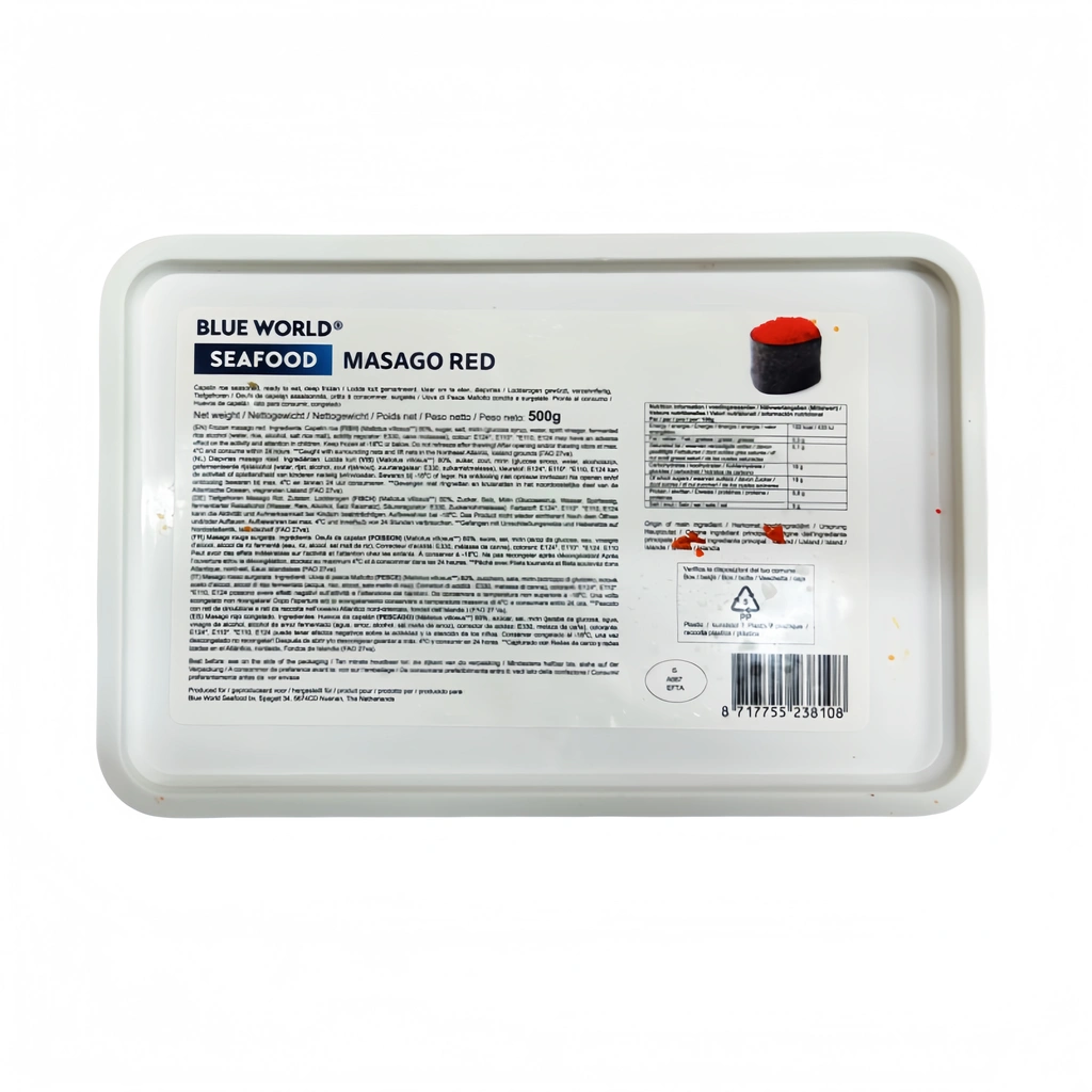 Masago Röd Fryst 500g Blue World Seafood Iceland