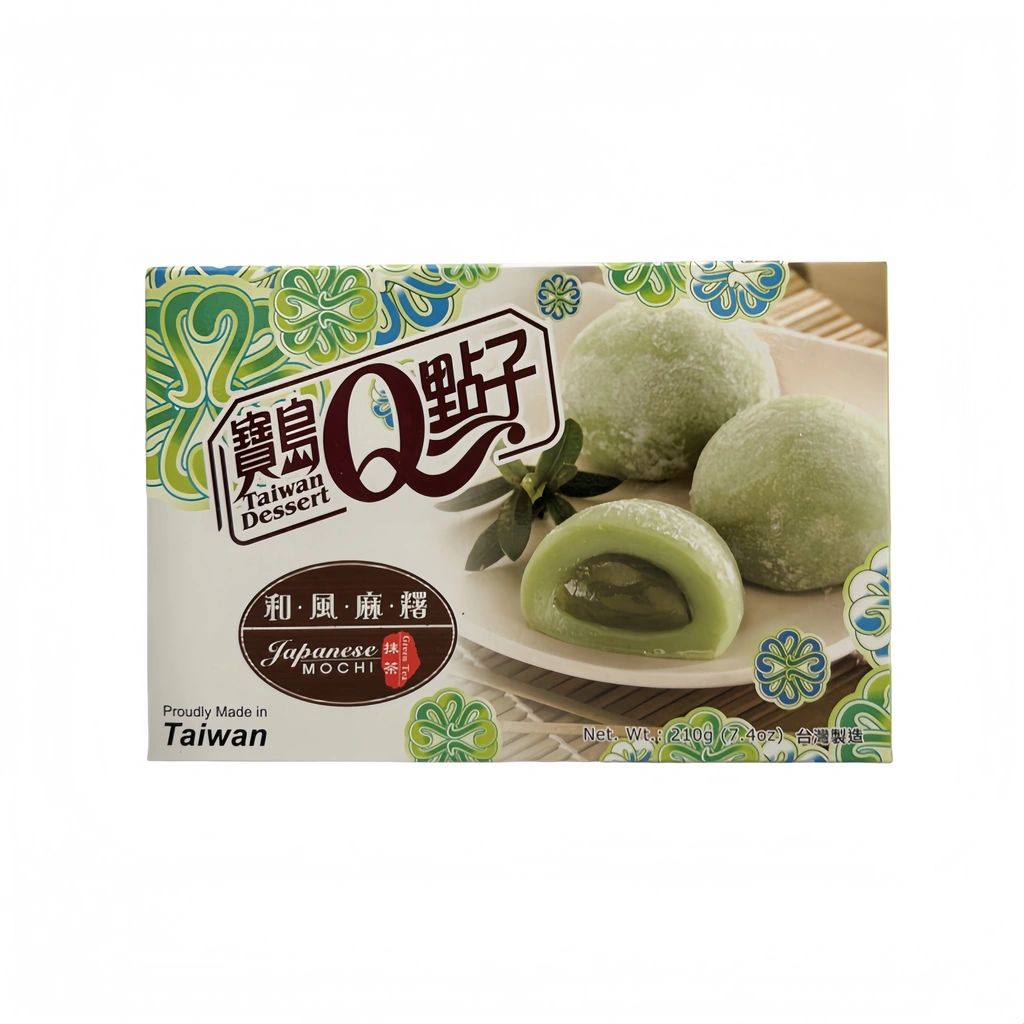 Mochi With Green Tea Flavor 210g Q He Fong Taiwan