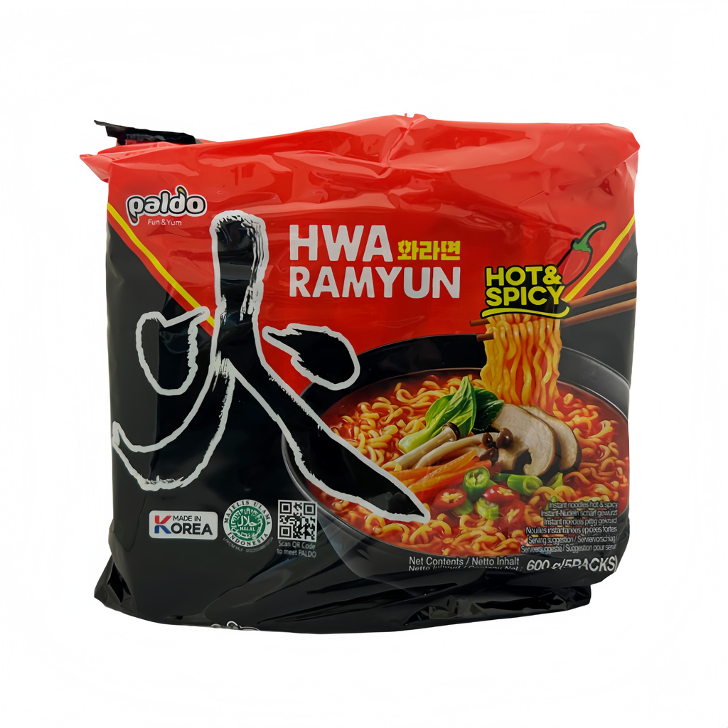 Snabbnudlar Hwa Ramyun 120x5st/Förp Paldo Korean