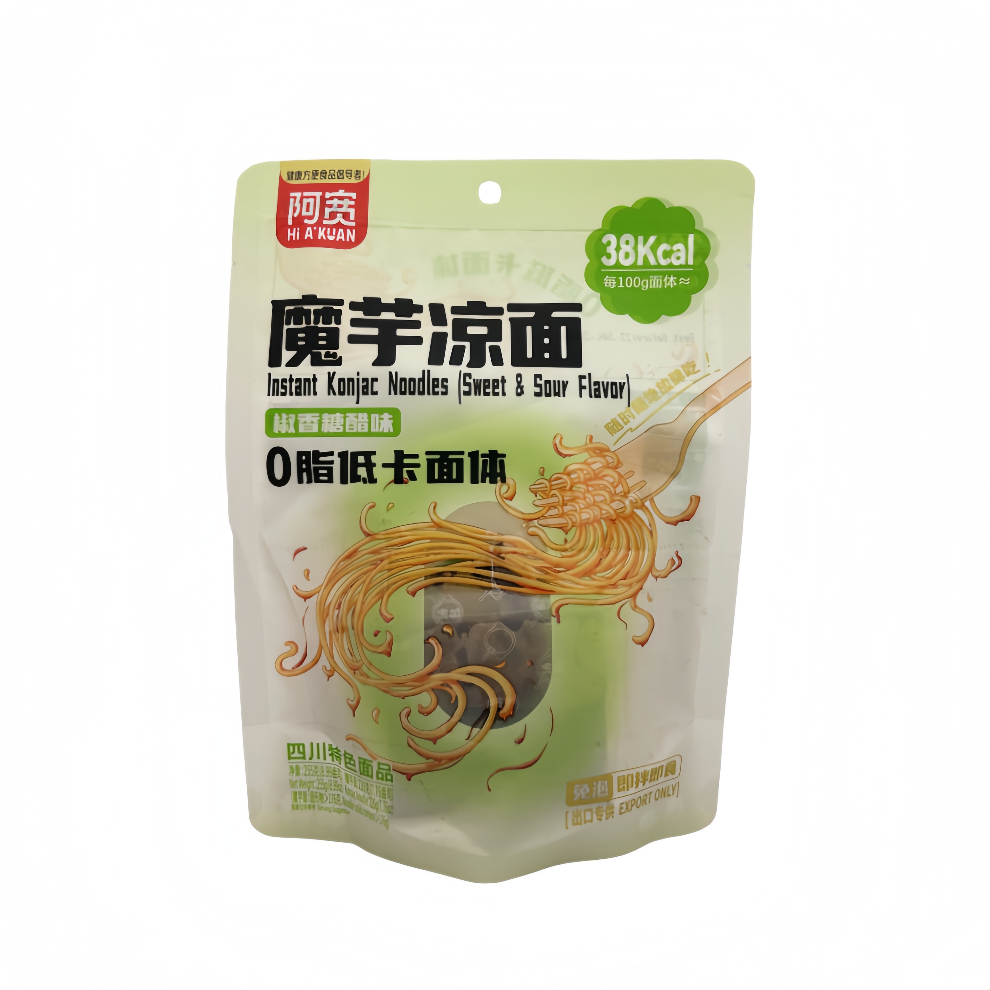 魔芋凉面 椒香糖醋味 255g 阿宽 中国