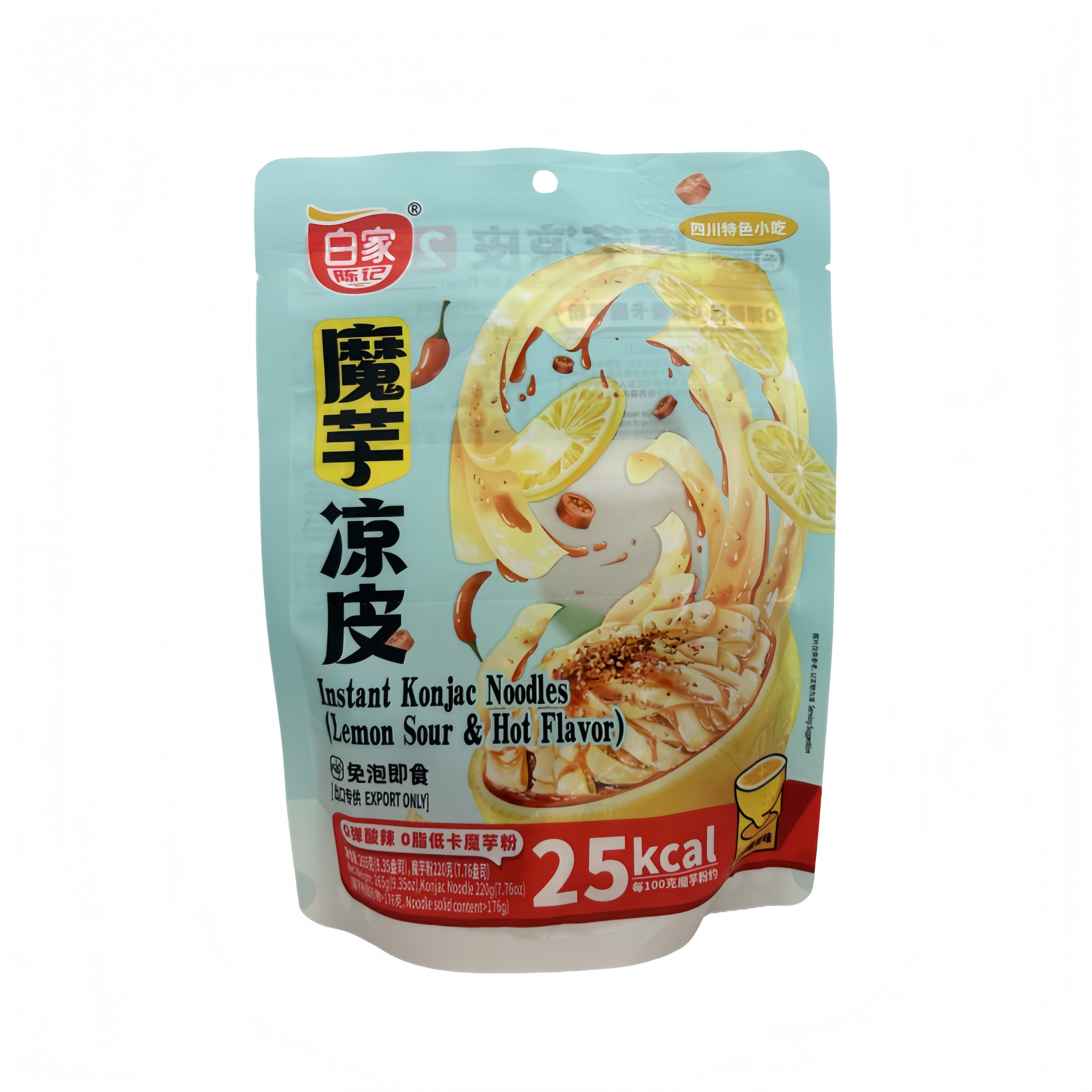 Instant noodles Konjac Lemon Hot & Sour 265g Bai Jia China