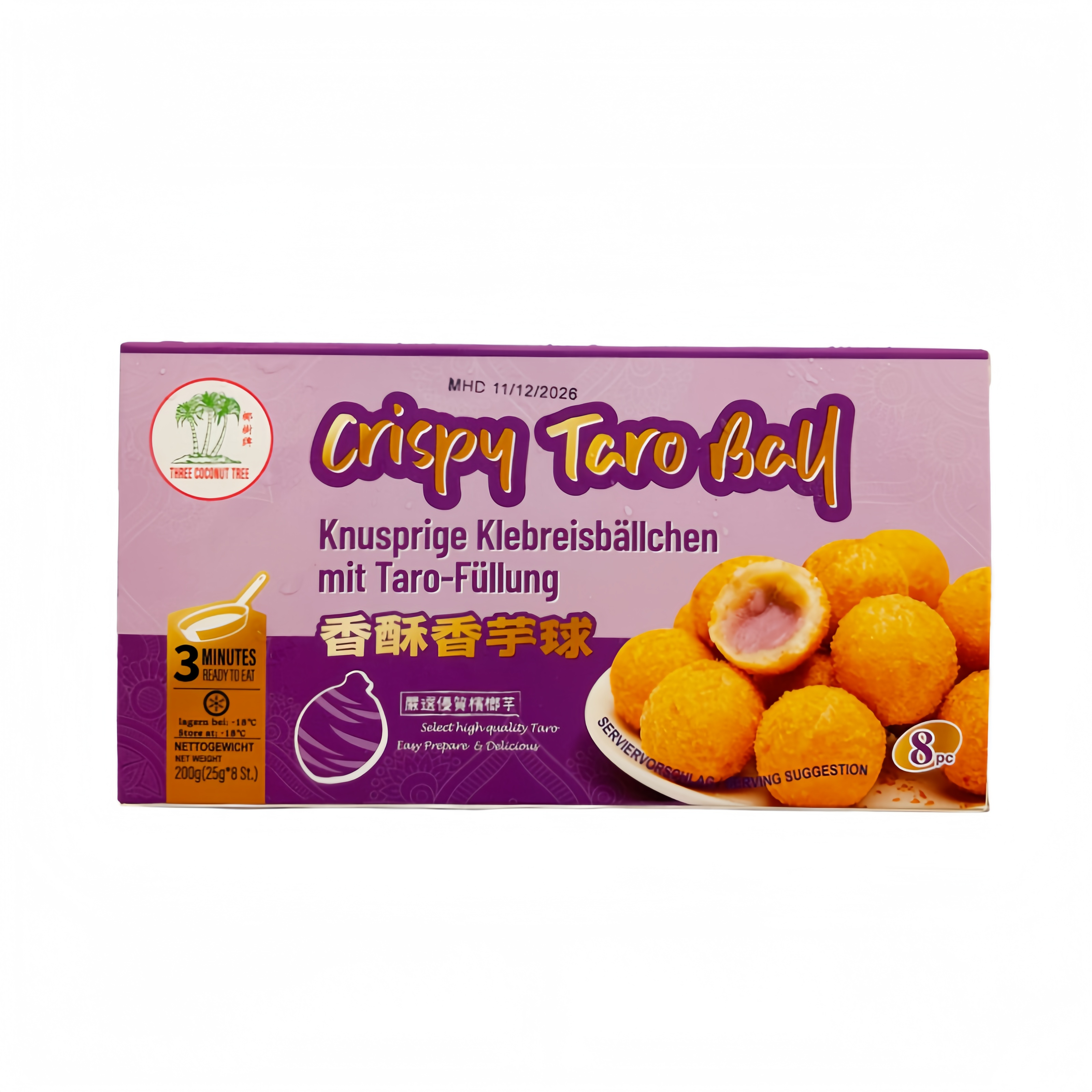 Krispiga Tarobollar Fryst 200g TCT Kina