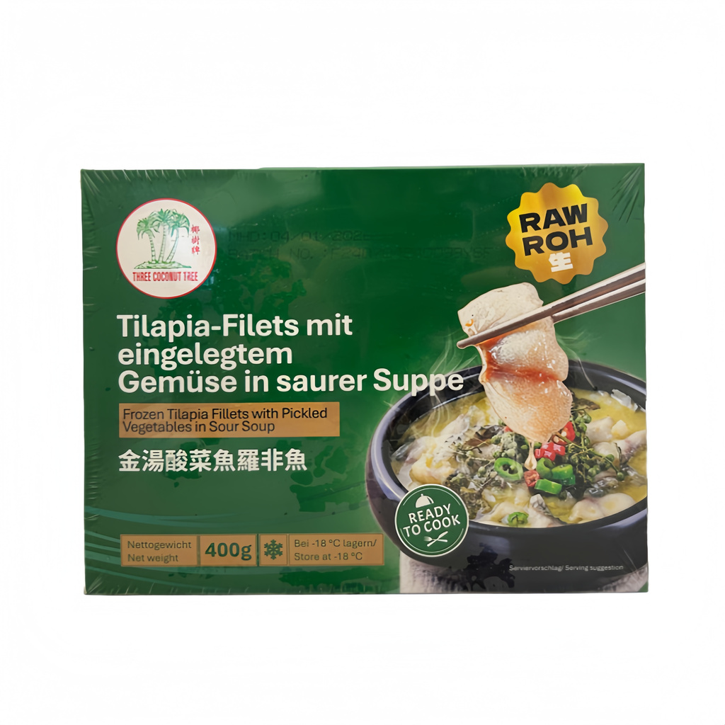 Tilapia Fillets Med Inlagda Grönsaker Fryst 400 g TCT Kina