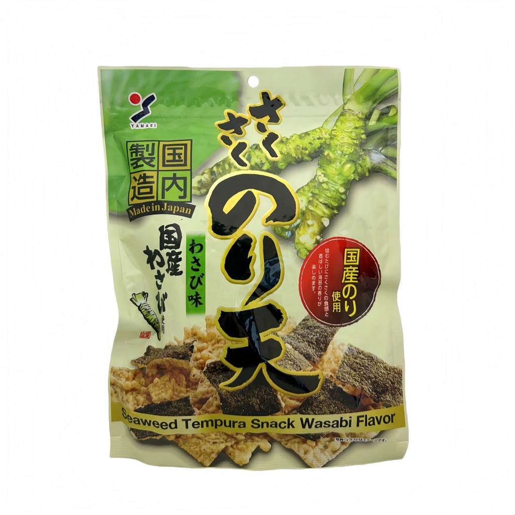 Krispig Sjögräs Tempura Wasabi Smak 70g Yamaei Japan