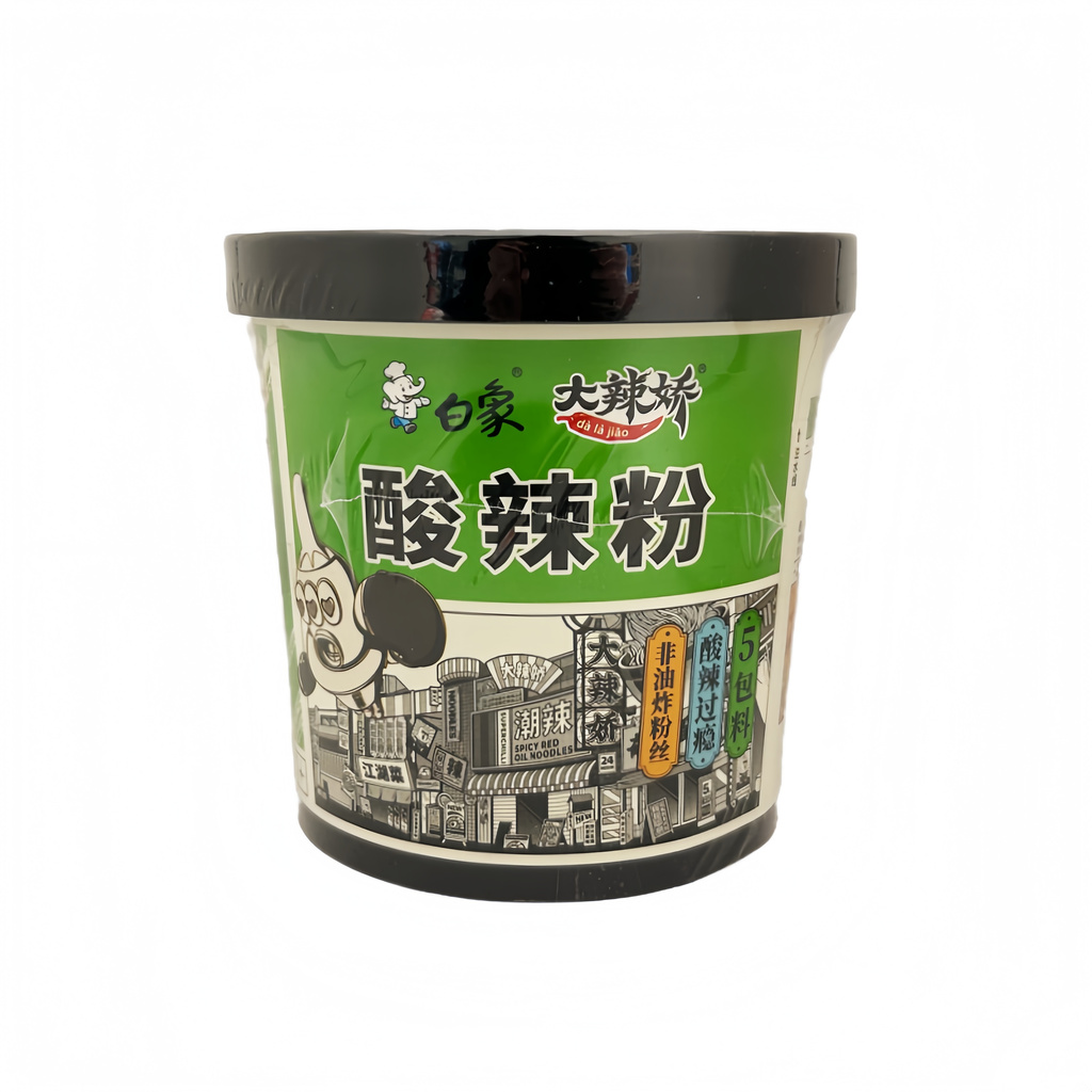 Potatisnudlar Med Sur/Stark Smak 108g Bai Xiang Kina